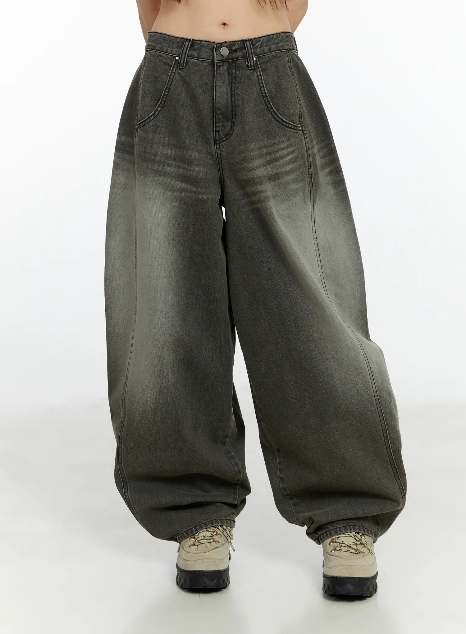 Karter Angel Wing Washed Wide Leg Jeans CF509 - Image 10
