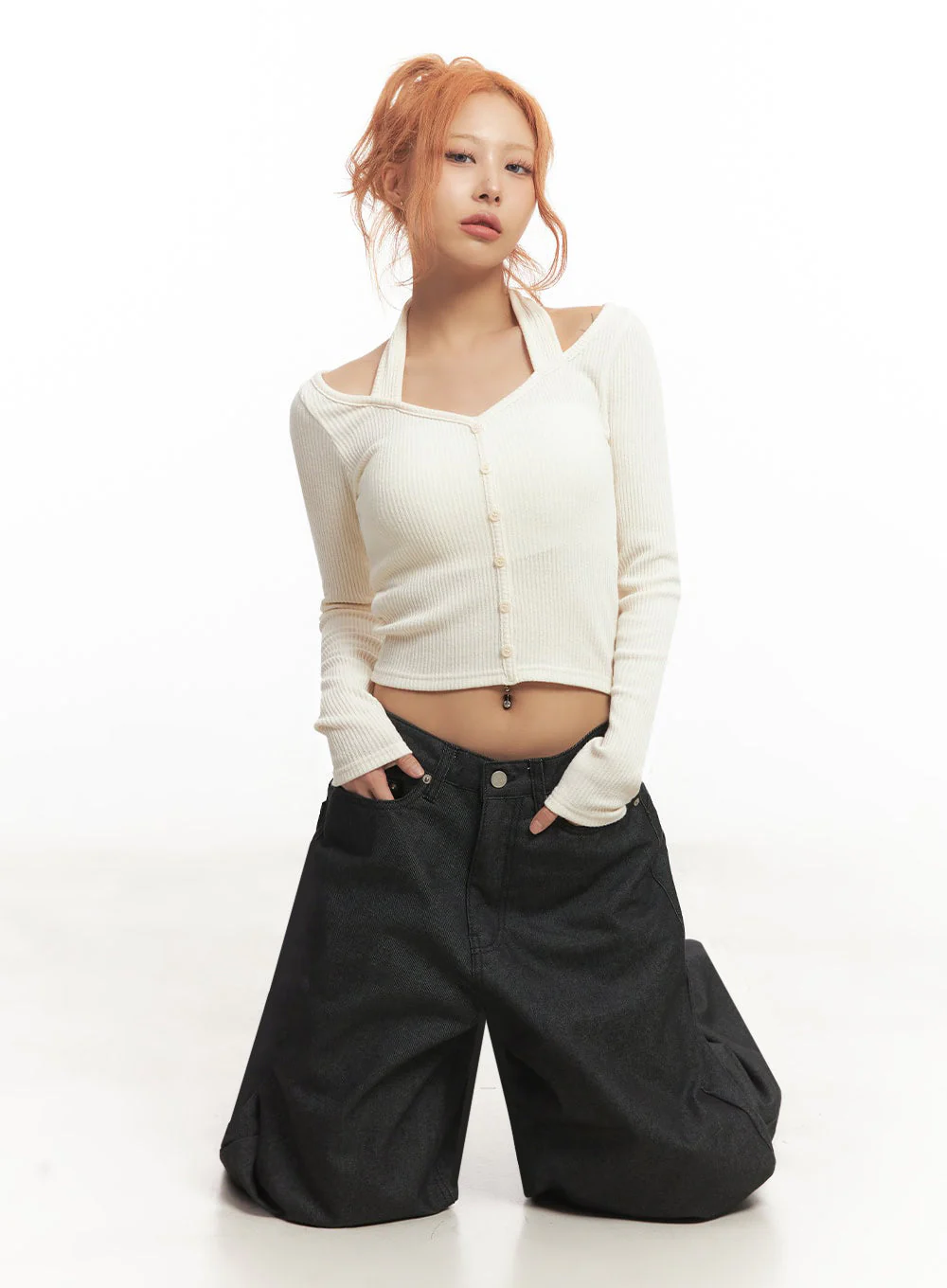 Kassandra Wide-Leg Baggy Jeans IA515 - Image 12