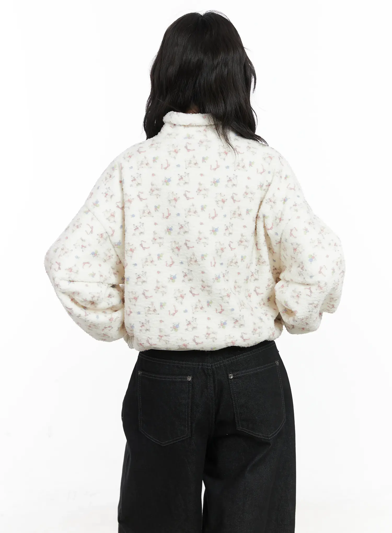 Kelfie Overfit Fleece Jacket CN528 - Image 9