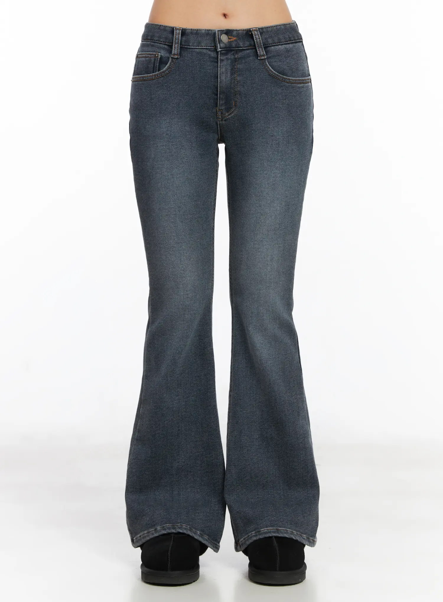 Kiera Low-Rise Fleece-Lined Bootcut Jeans CD509 - Image 2