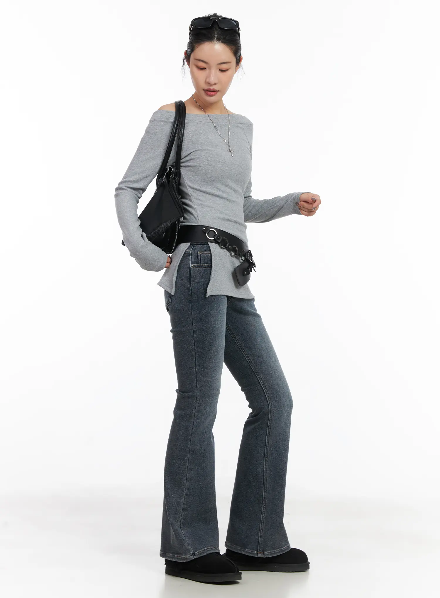Kiera Low-Rise Fleece-Lined Bootcut Jeans CD509 - Image 5