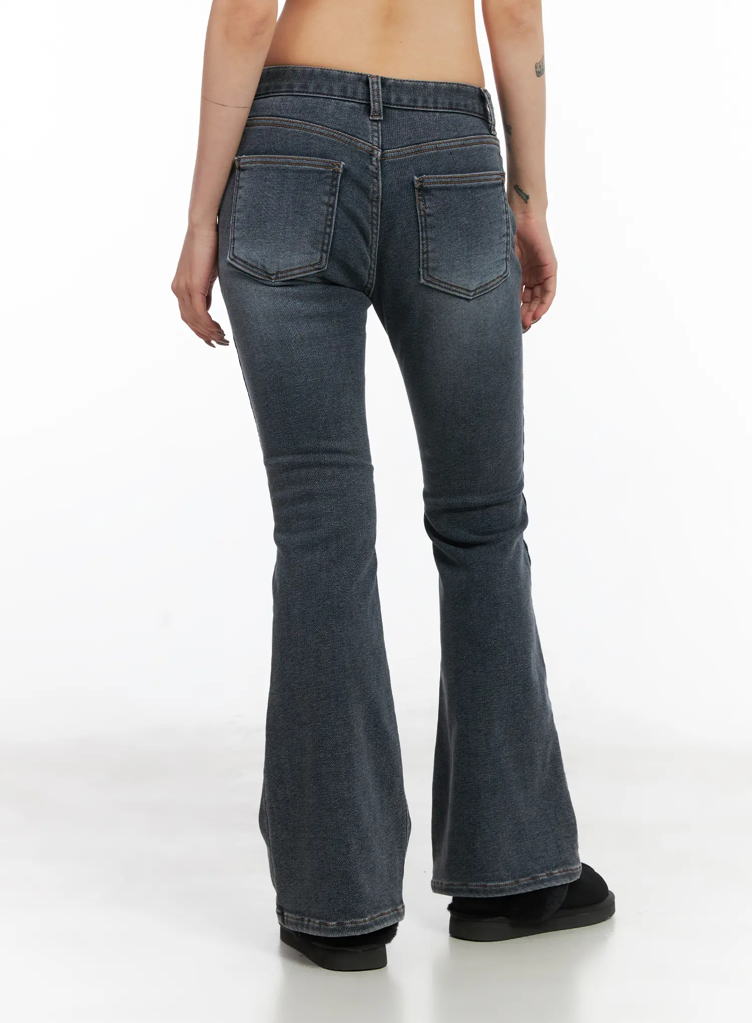 Kiera Low-Rise Fleece-Lined Bootcut Jeans CD509 - Image 6