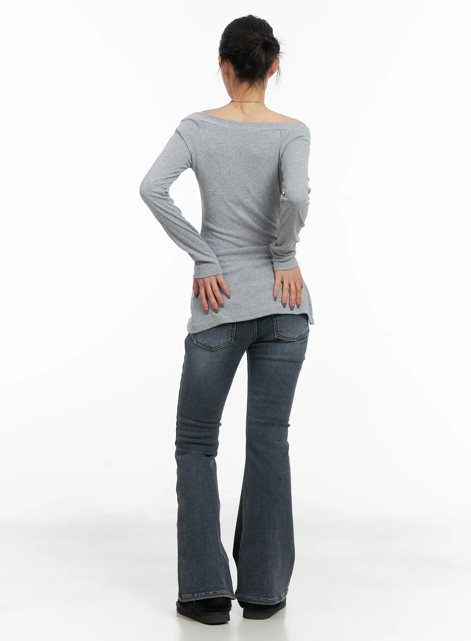 Kiera Low-Rise Fleece-Lined Bootcut Jeans CD509 - Image 7