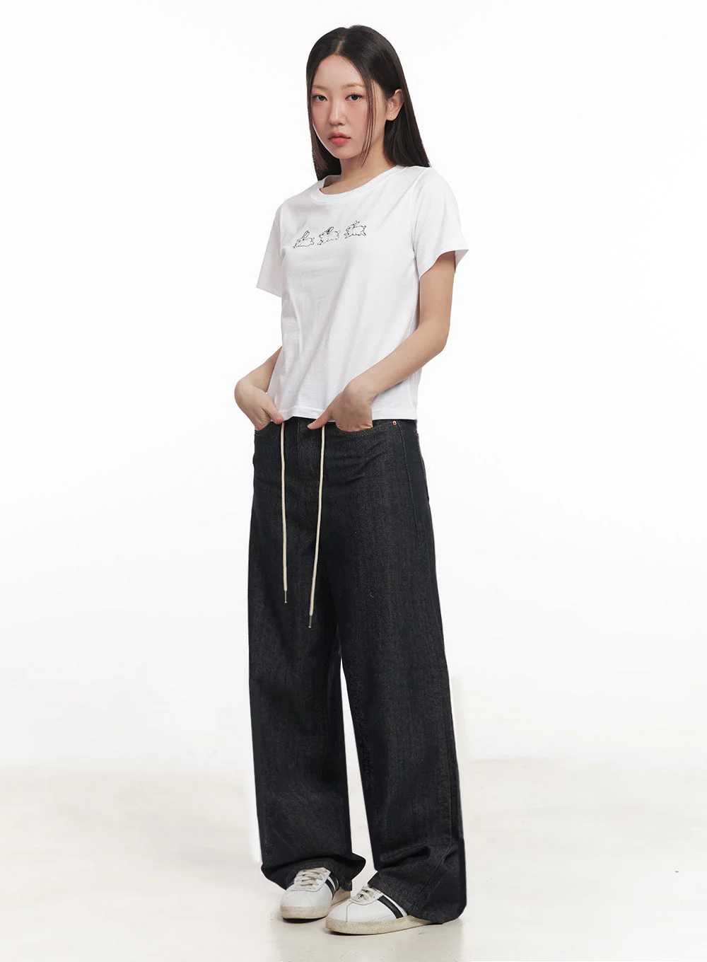 Kirsten String Wide-Leg Summer Denim Jeans IM528 - Image 10
