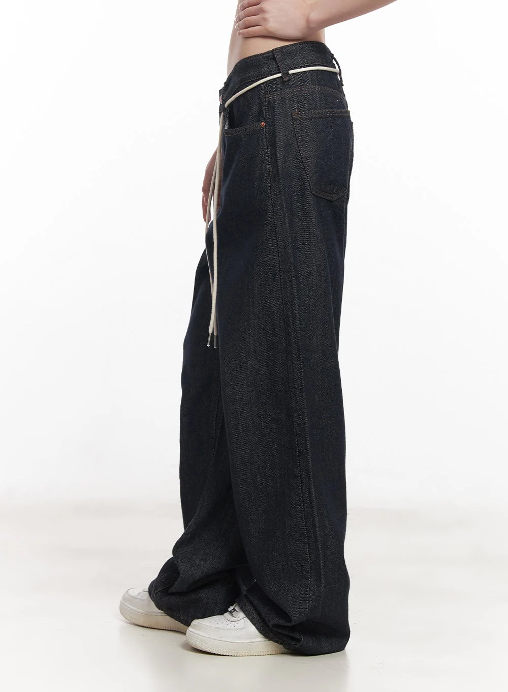 Kirsten String Wide-Leg Summer Denim Jeans IM528 - Image 2