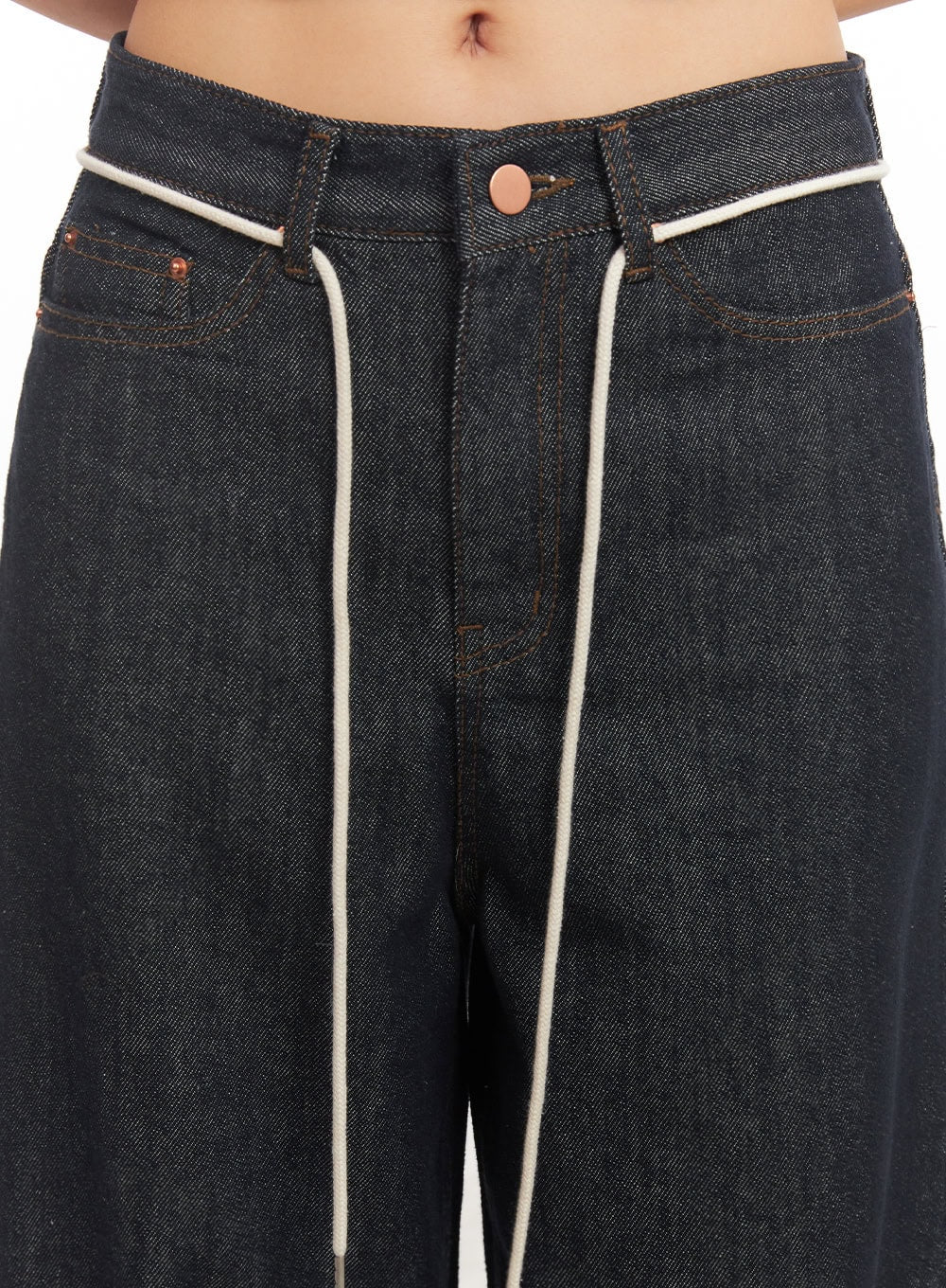 Kirsten String Wide-Leg Summer Denim Jeans IM528 - Image 3
