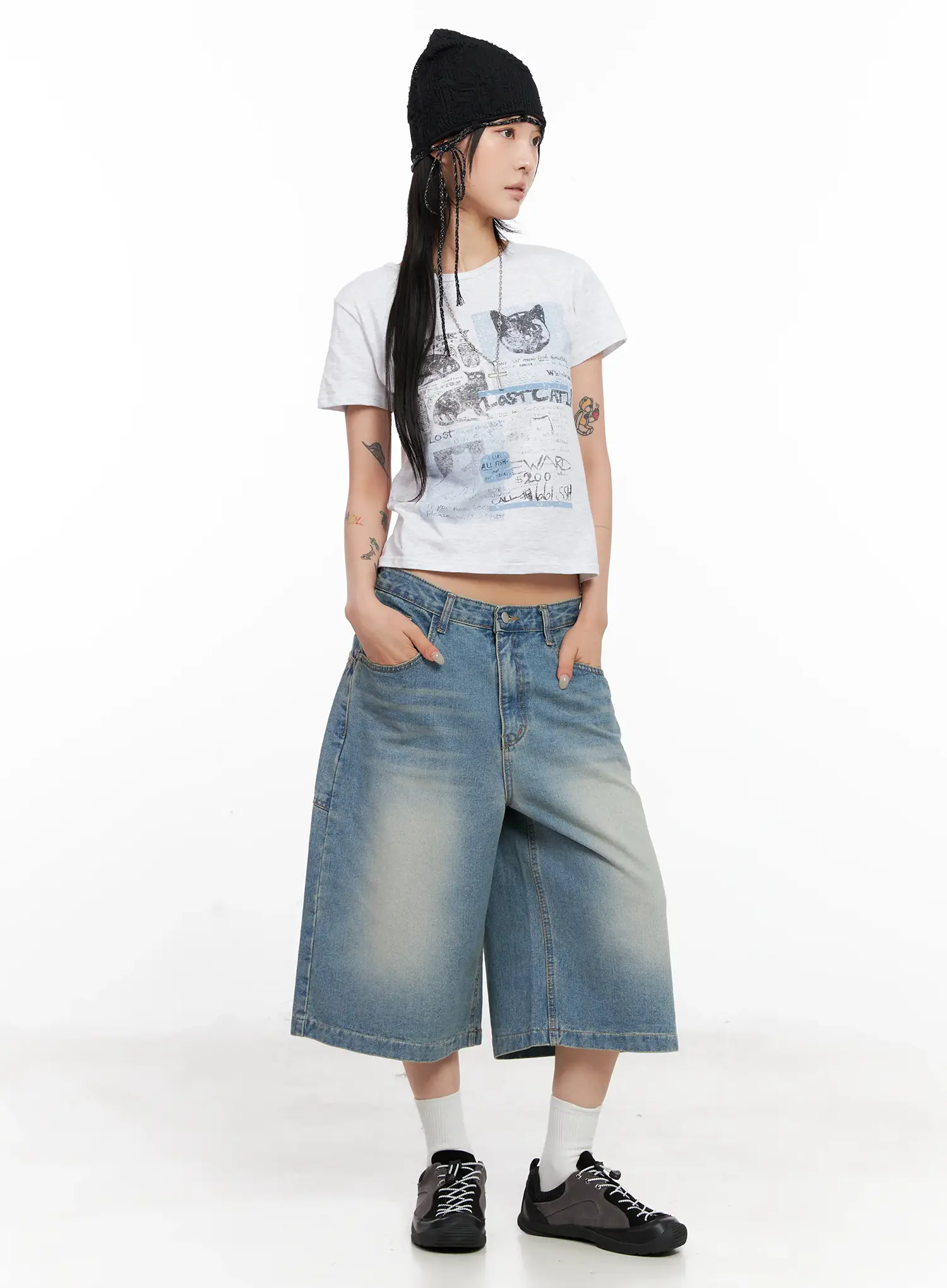 Kitty Graphic Cropped Tee CL525 - Image 16