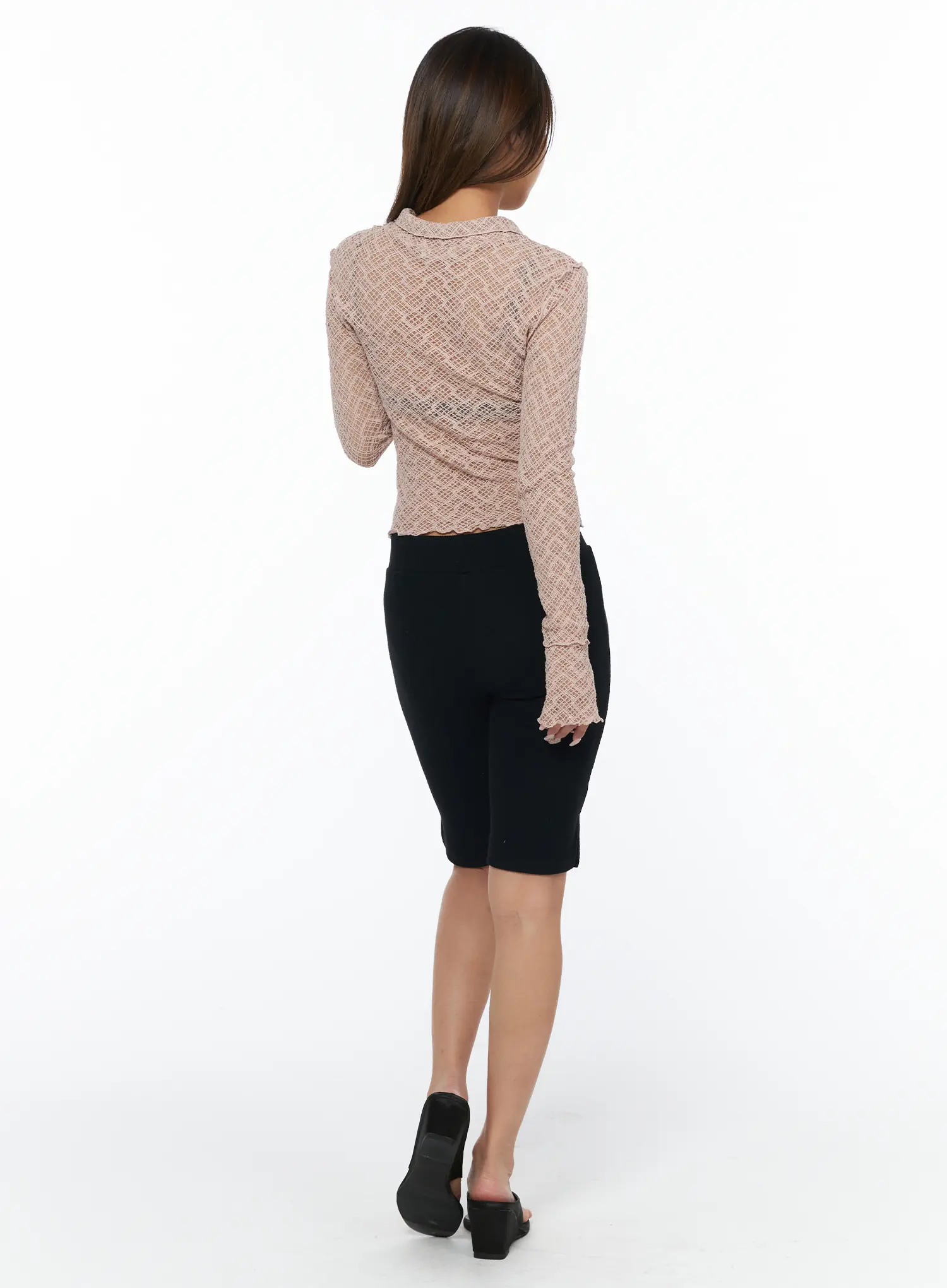 Knee-Length Biker Shorts CA516 - Image 7