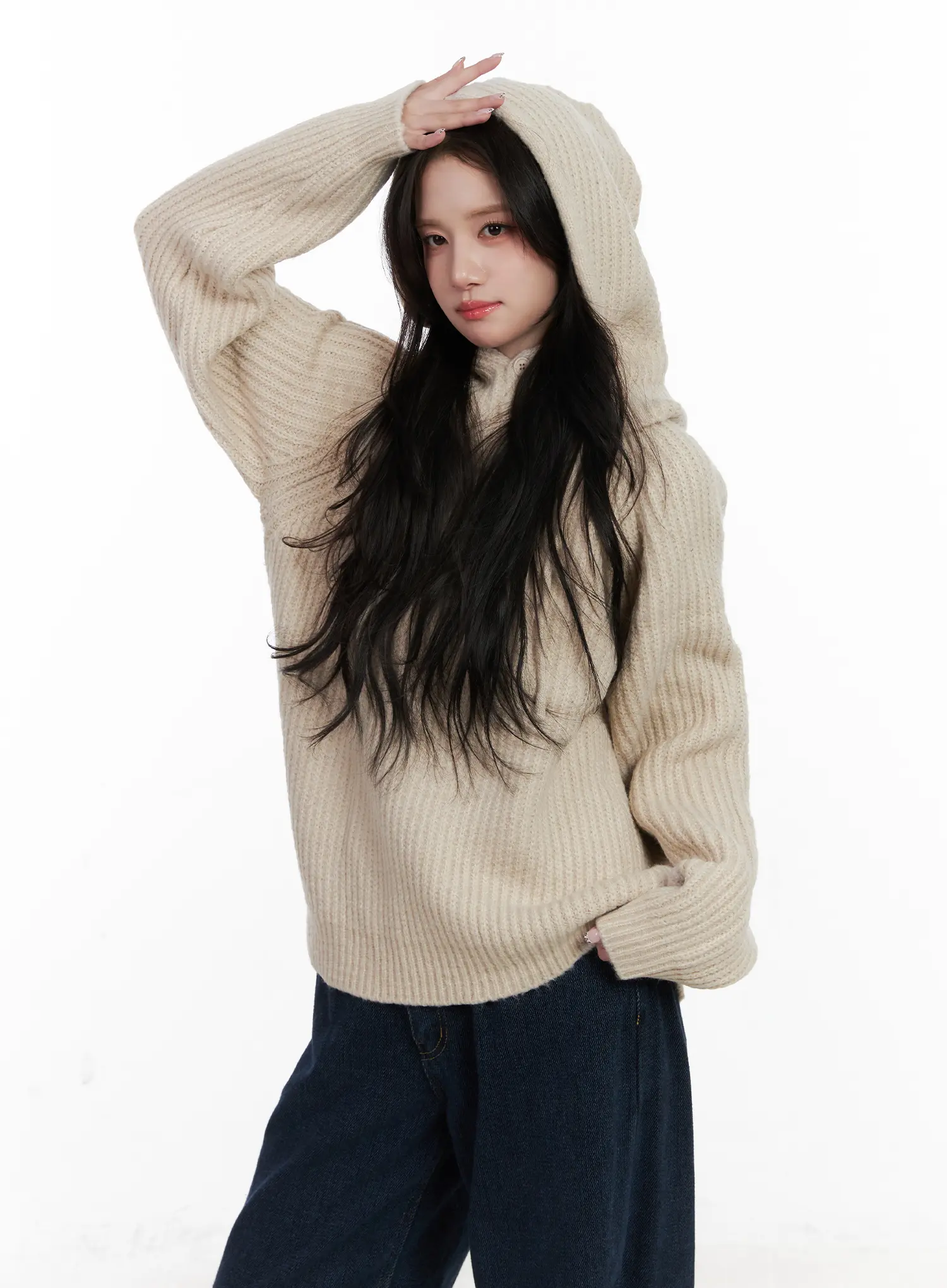 Knit Balaclava And Sweater Set CN526 - Image 9