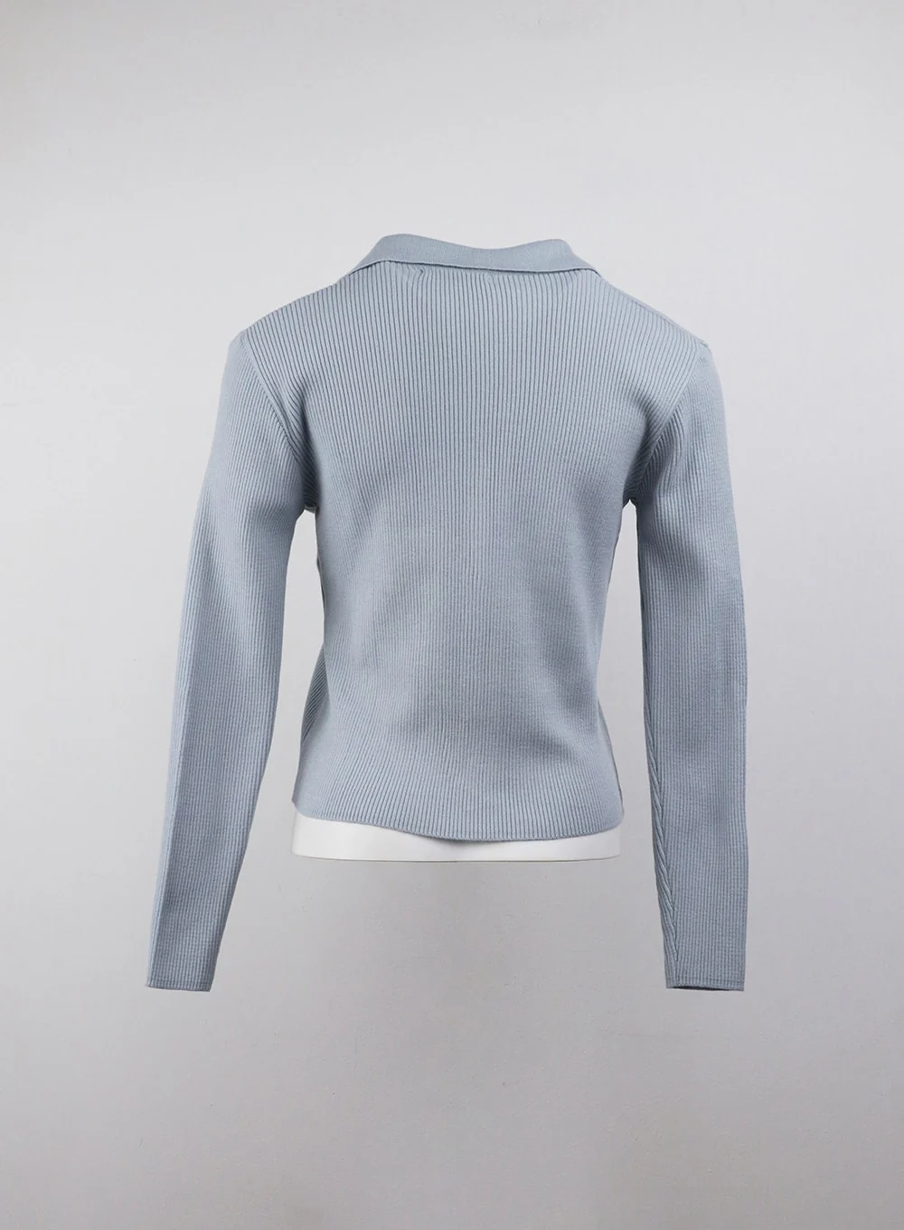 Knit Collar Solid Button Cardigan OJ415 - Image 8