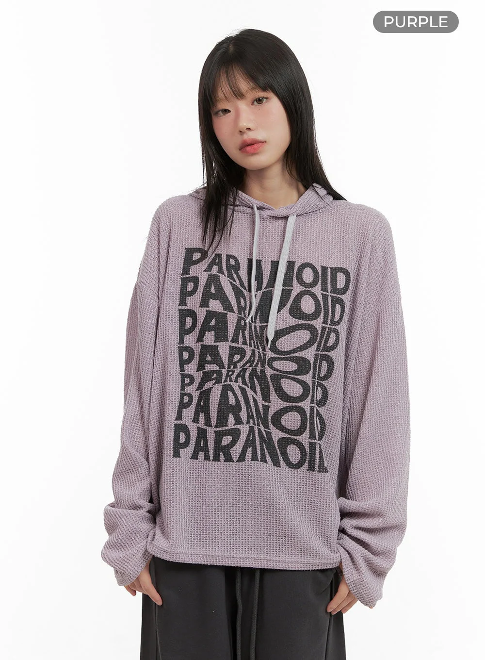 Knit Lettering Hoodie CG427 - Image 11