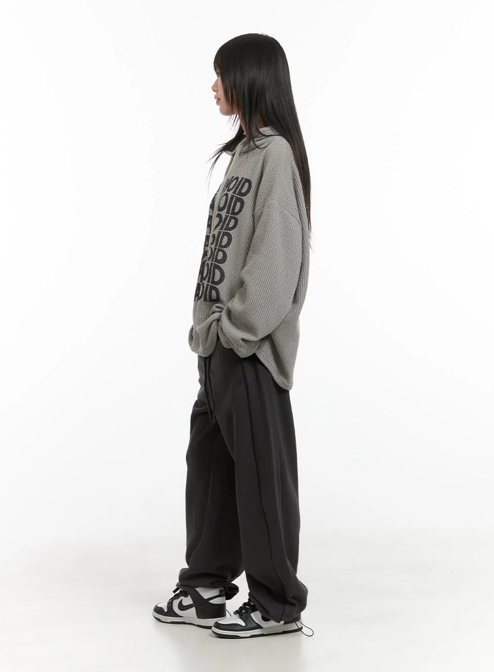 Knit Lettering Hoodie CG427 - Image 3