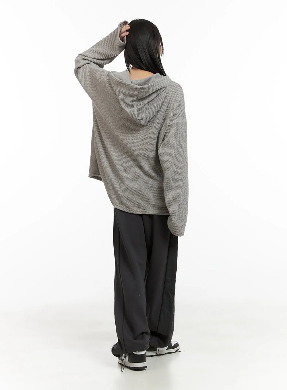 Knit Lettering Hoodie CG427 - Image 4