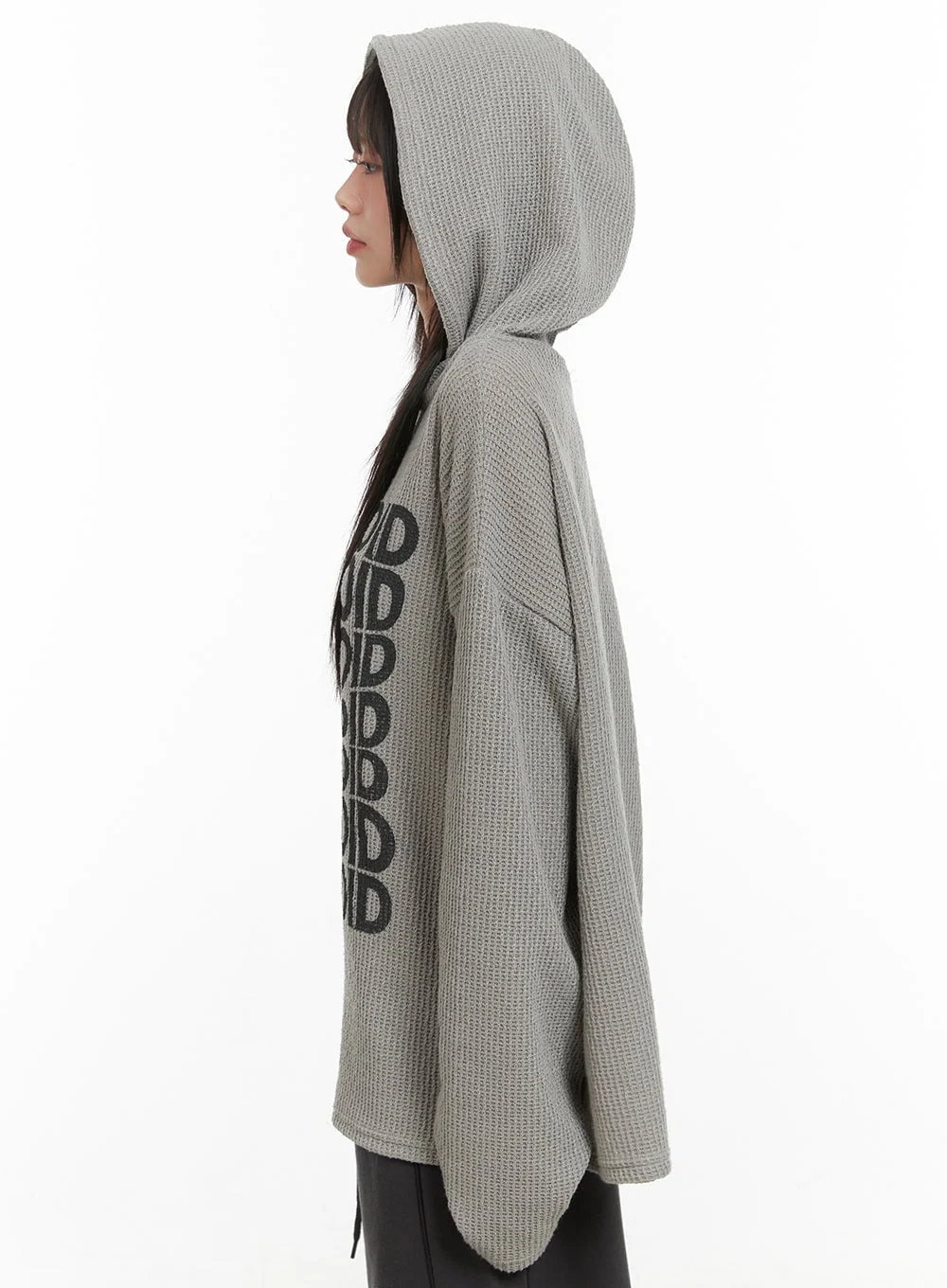 Knit Lettering Hoodie CG427 - Image 5