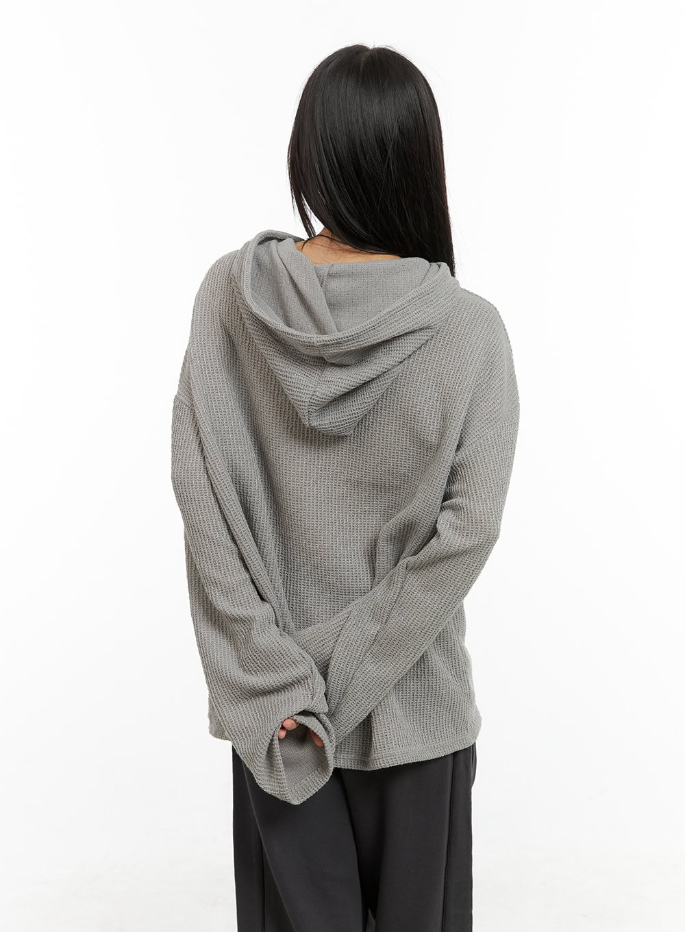 Knit Lettering Hoodie CG427 - Image 6
