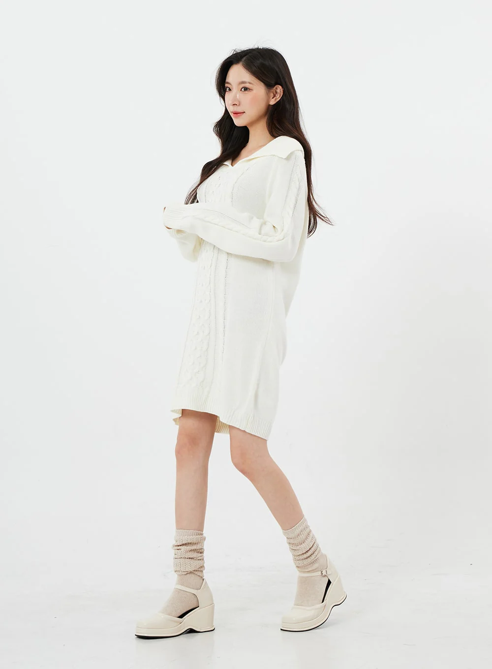 Knitted Leg Warmer Socks BS19 - Image 6