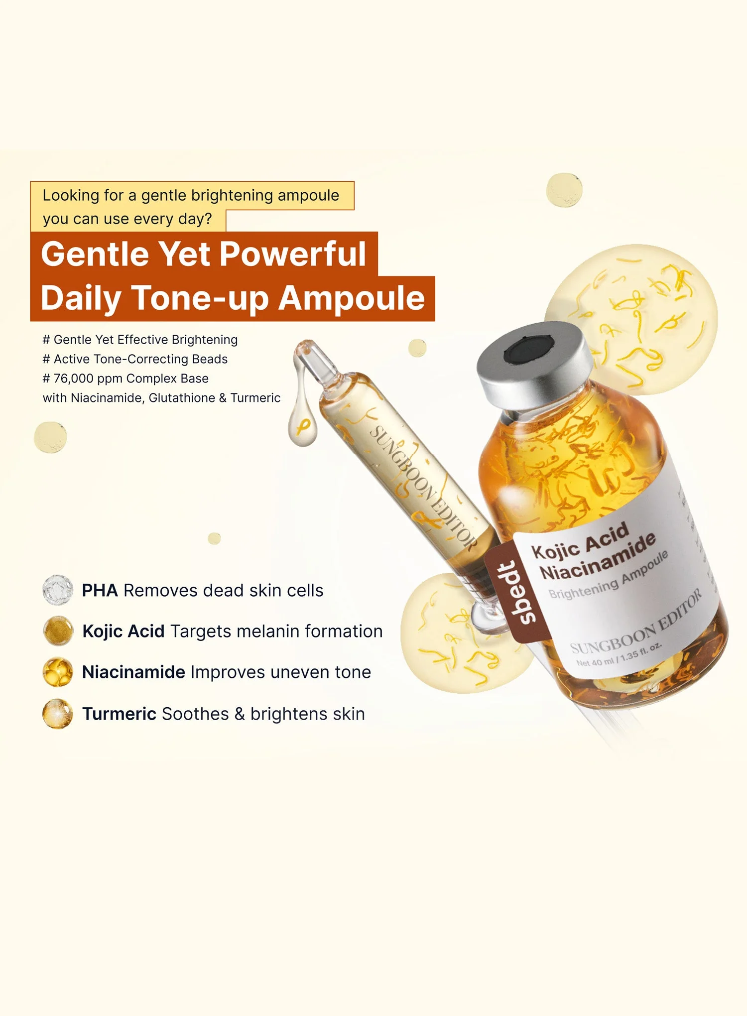 Kojic Acid Niacinamide Brightning Ampoule (40ml) - Image 6