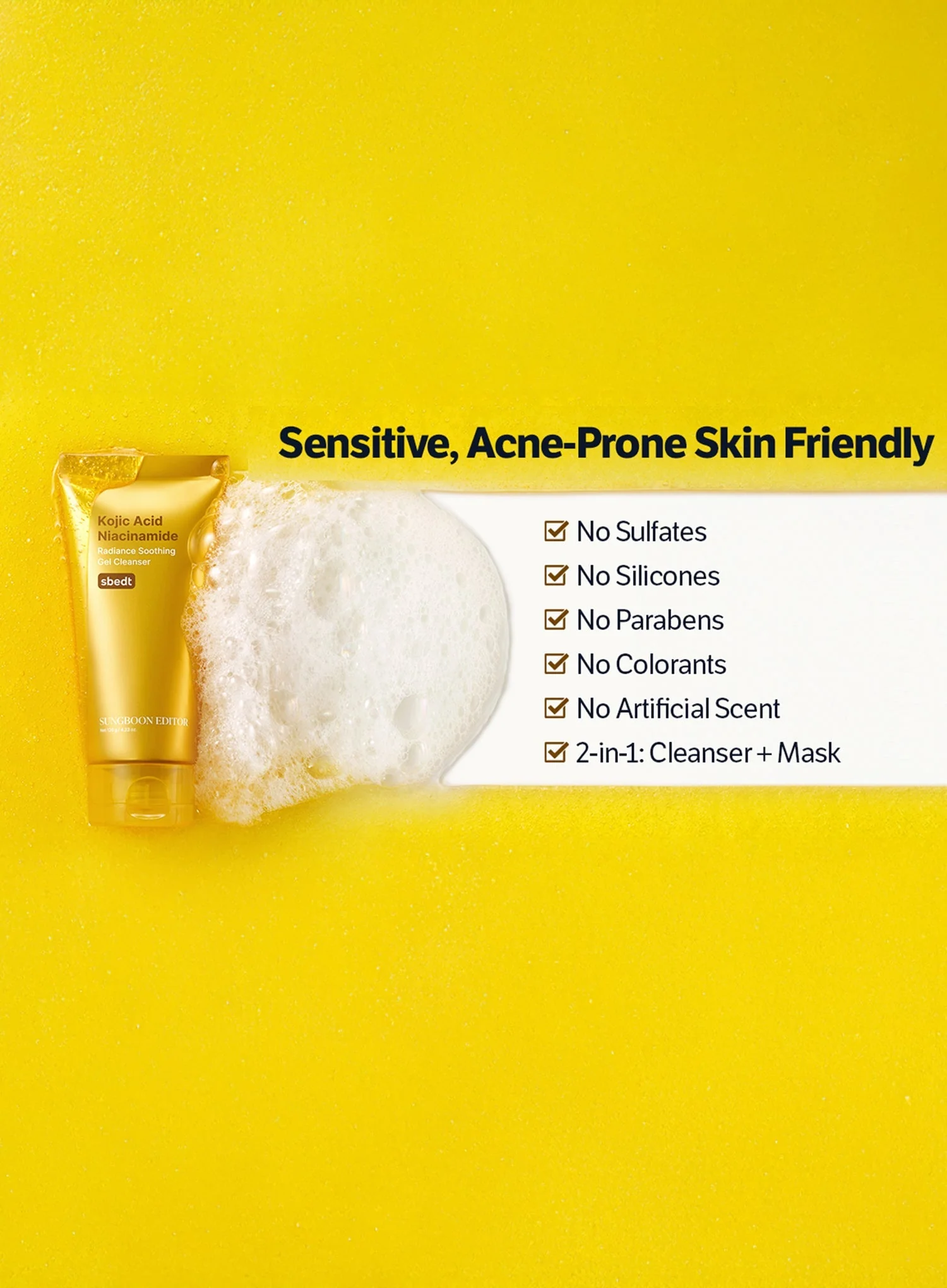 Kojic Acid Niacinamide Radiance Soothing Gel Cleanser (120g) - Image 5