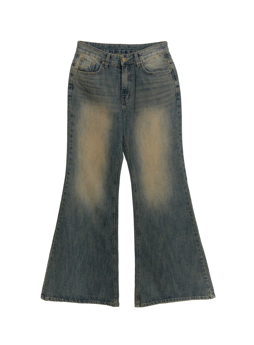 Kourtney Vintage Wash Flared Jeans IF510 - Image 10