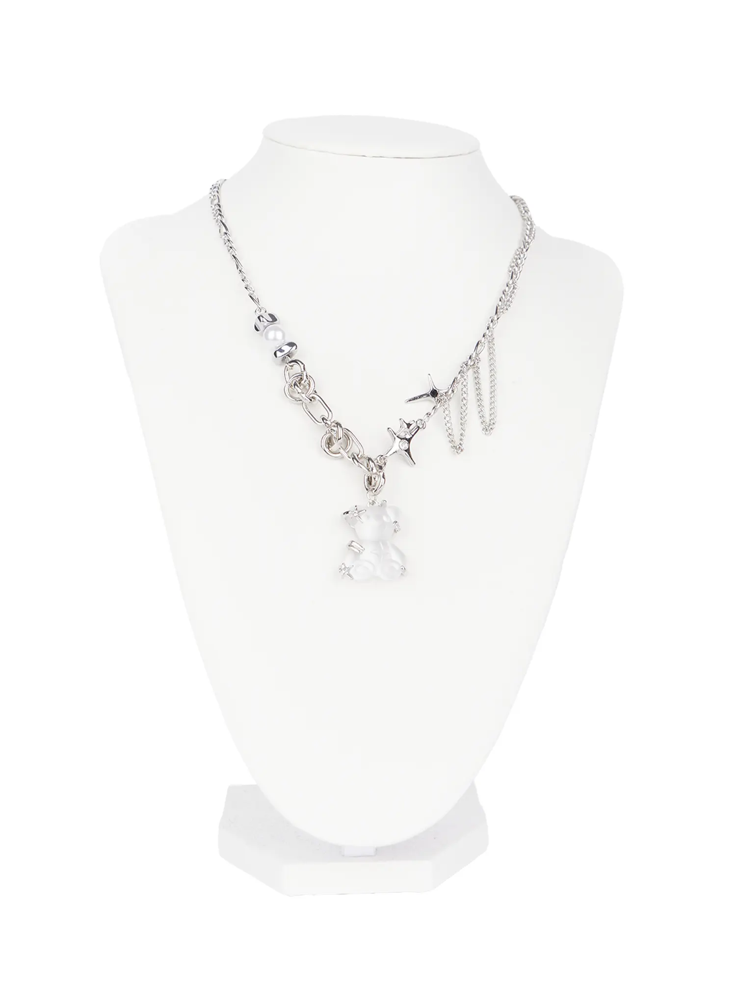 Kpop Teddy Pendant Chain Necklace CG529 - Image 4