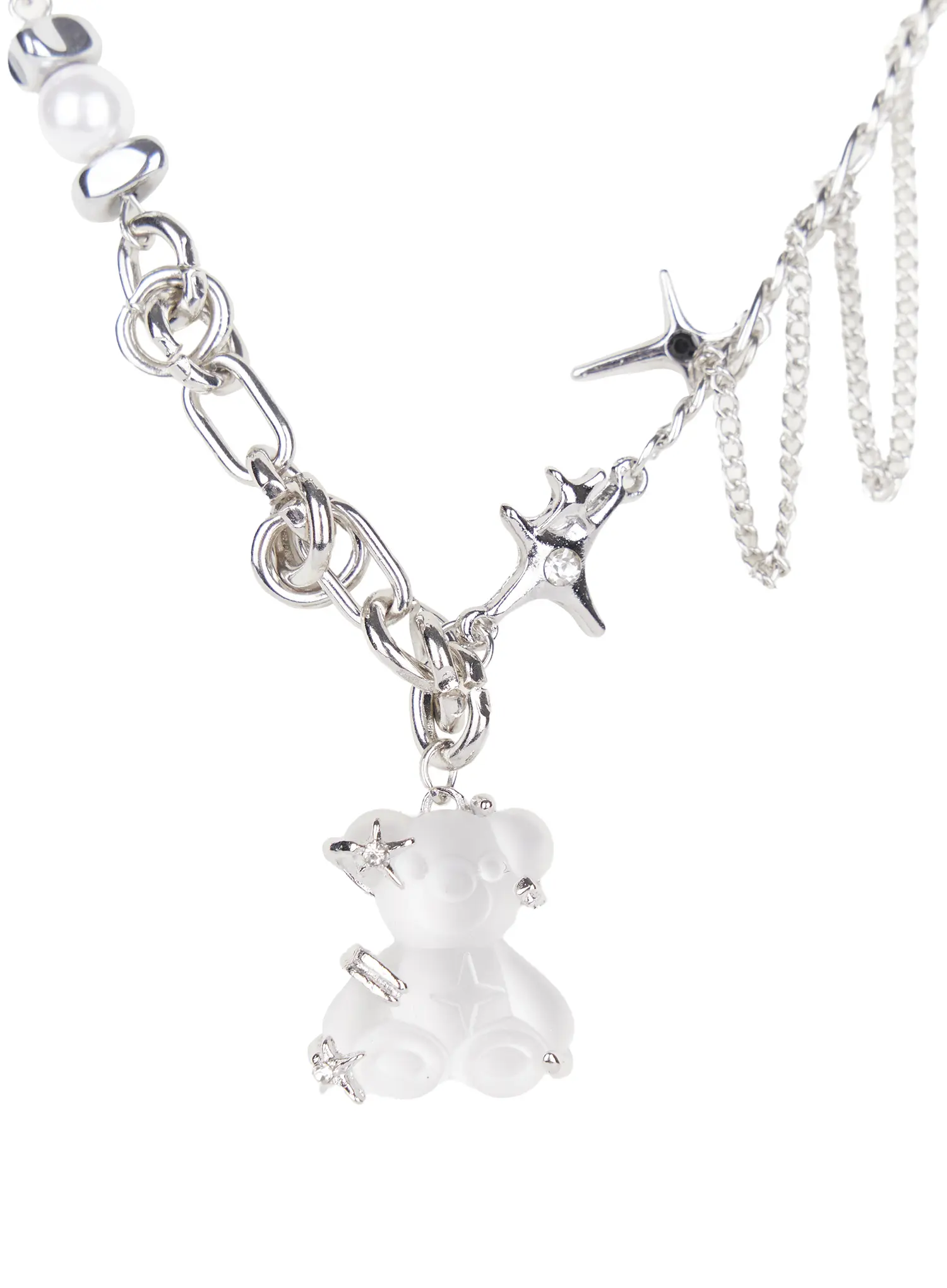 Kpop Teddy Pendant Chain Necklace CG529 - Image 5