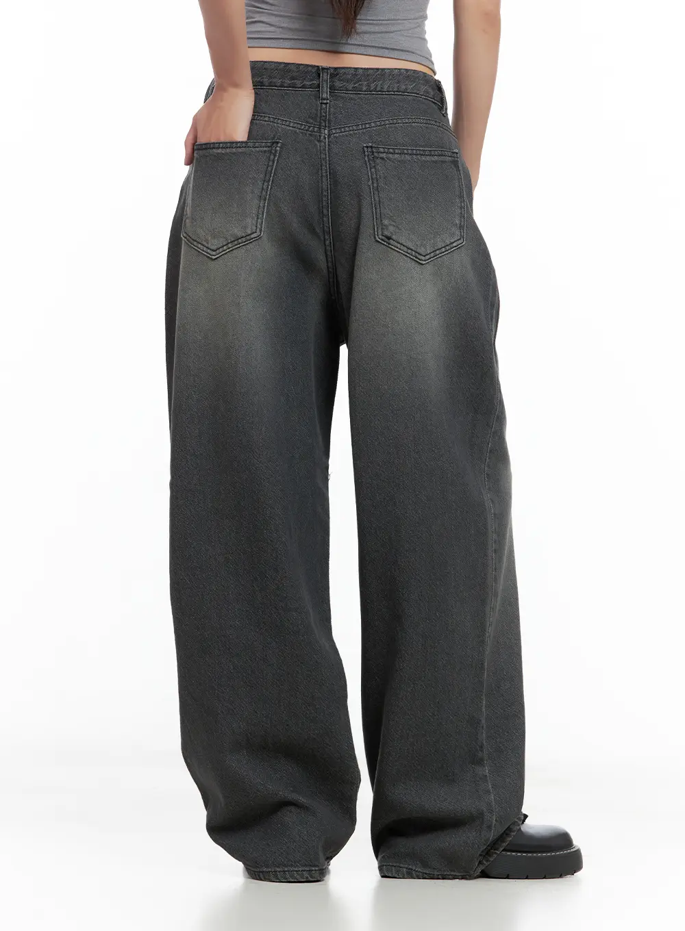 Kumi Washed Wide-Leg Summer Denim Jeans CL508 - Image 5