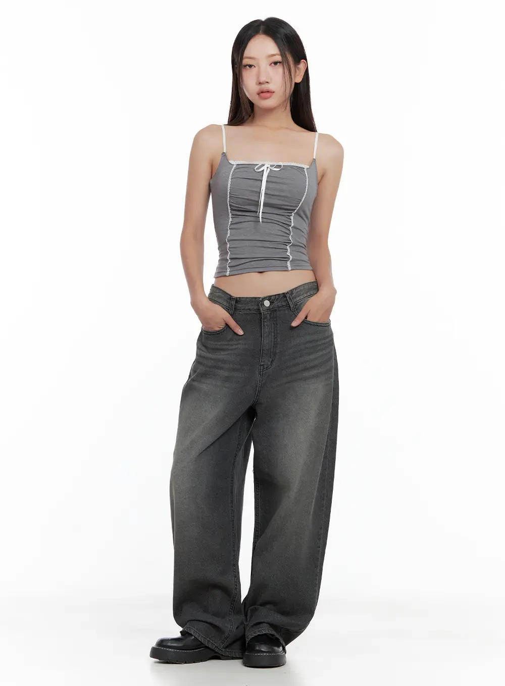 Kumi Washed Wide-Leg Summer Denim Jeans CL508 - Image 6