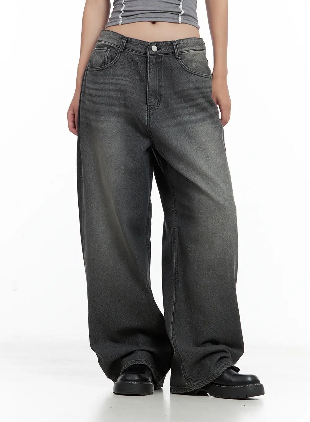 Kumi Washed Wide-Leg Summer Denim Jeans CL508 - Image 9