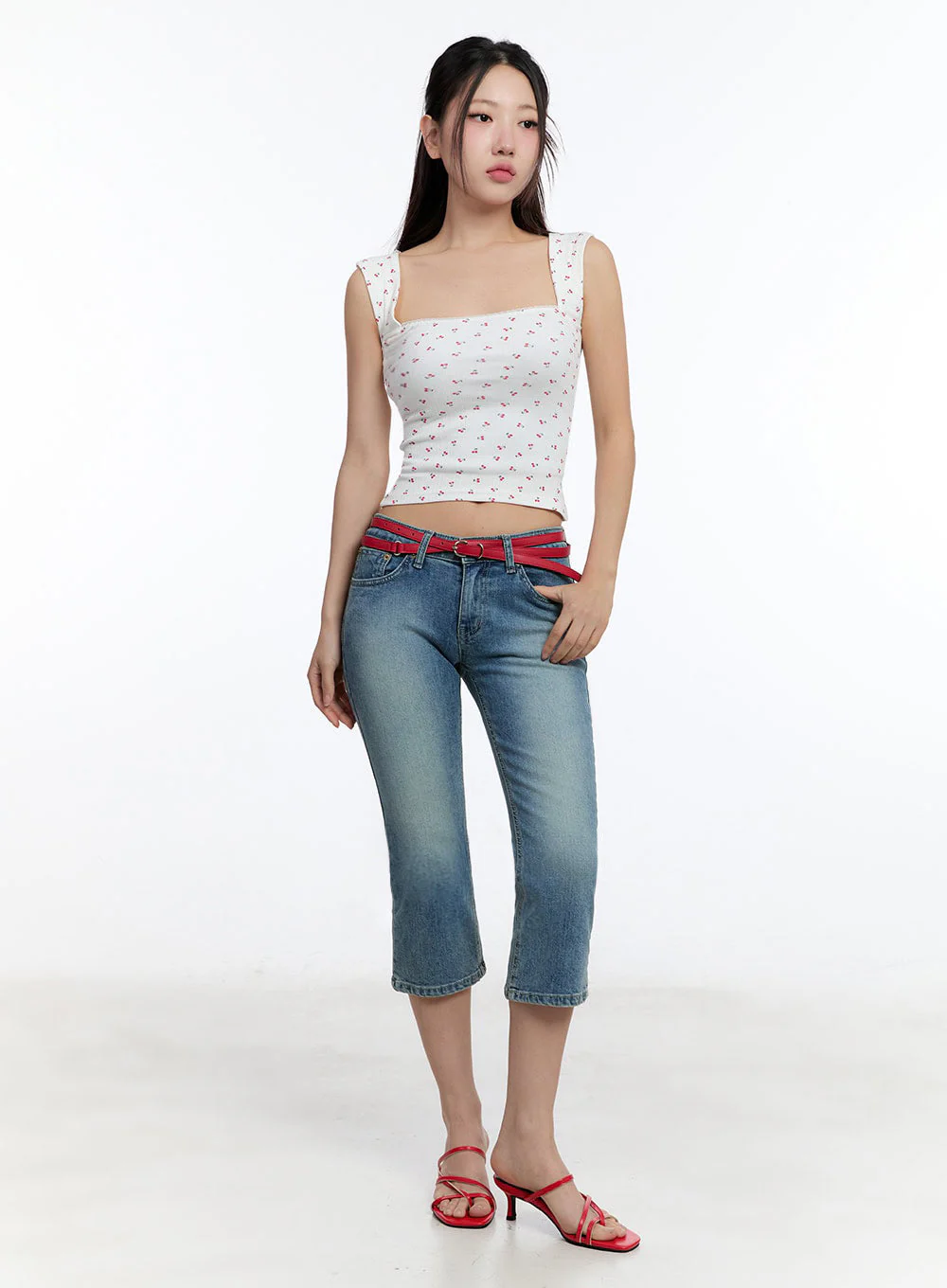 Kyra Cropped Low-Rise Skinny Jeans IU503 - Image 5