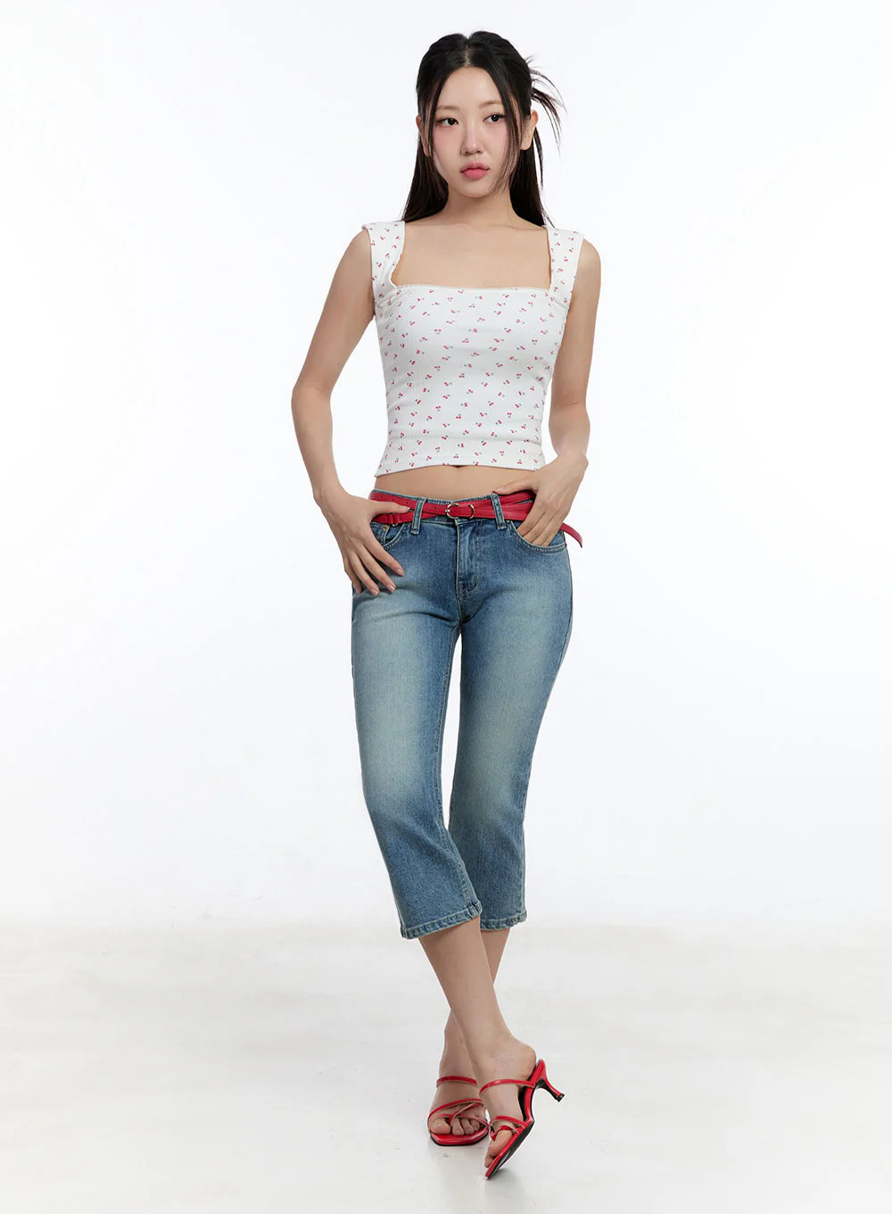 Kyra Cropped Low-Rise Skinny Jeans IU503 - Image 8