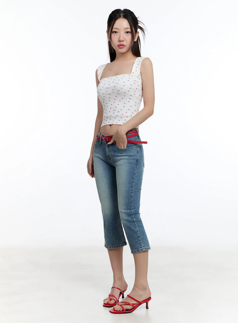 Kyra Cropped Low-Rise Skinny Jeans IU503 - Image 9