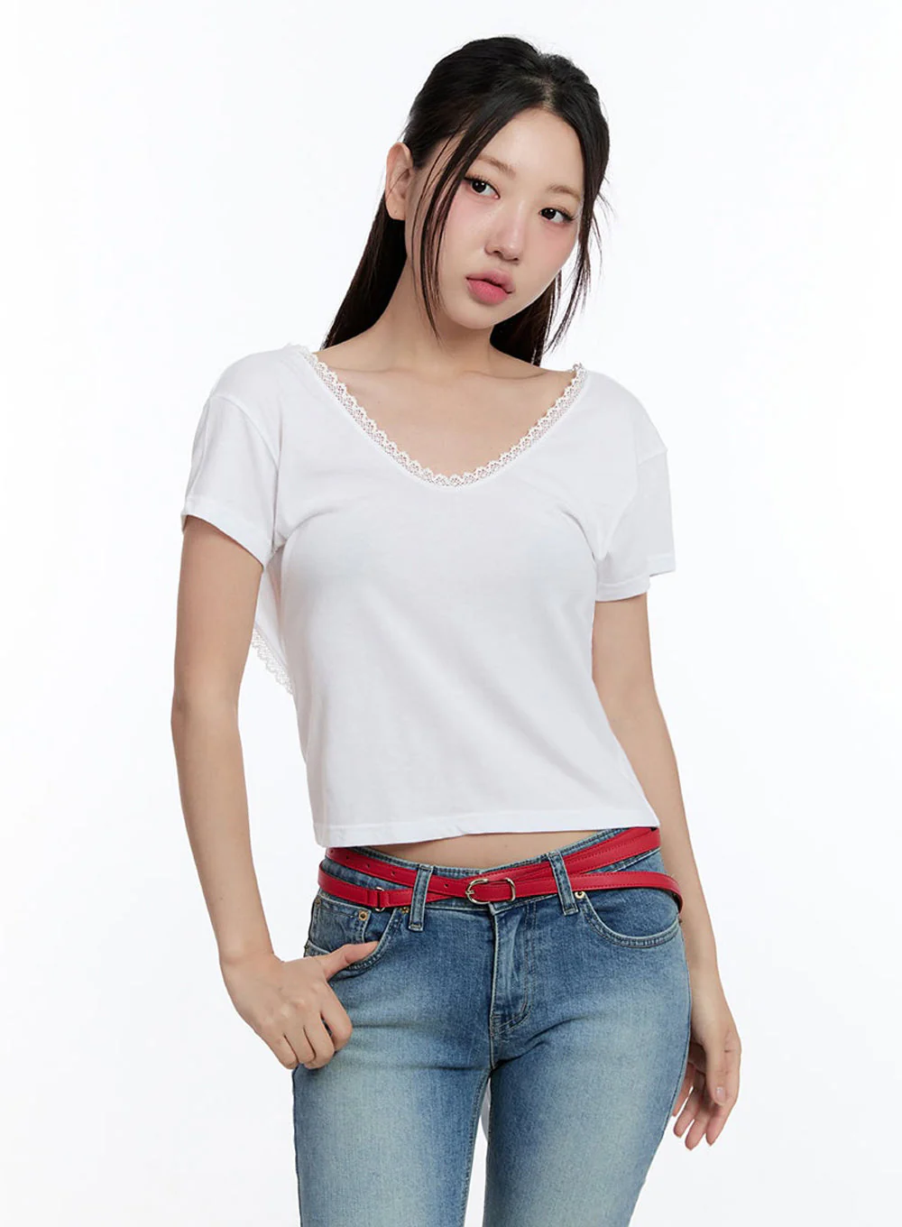 Lace Backless Crop Top IU503 - Image 15