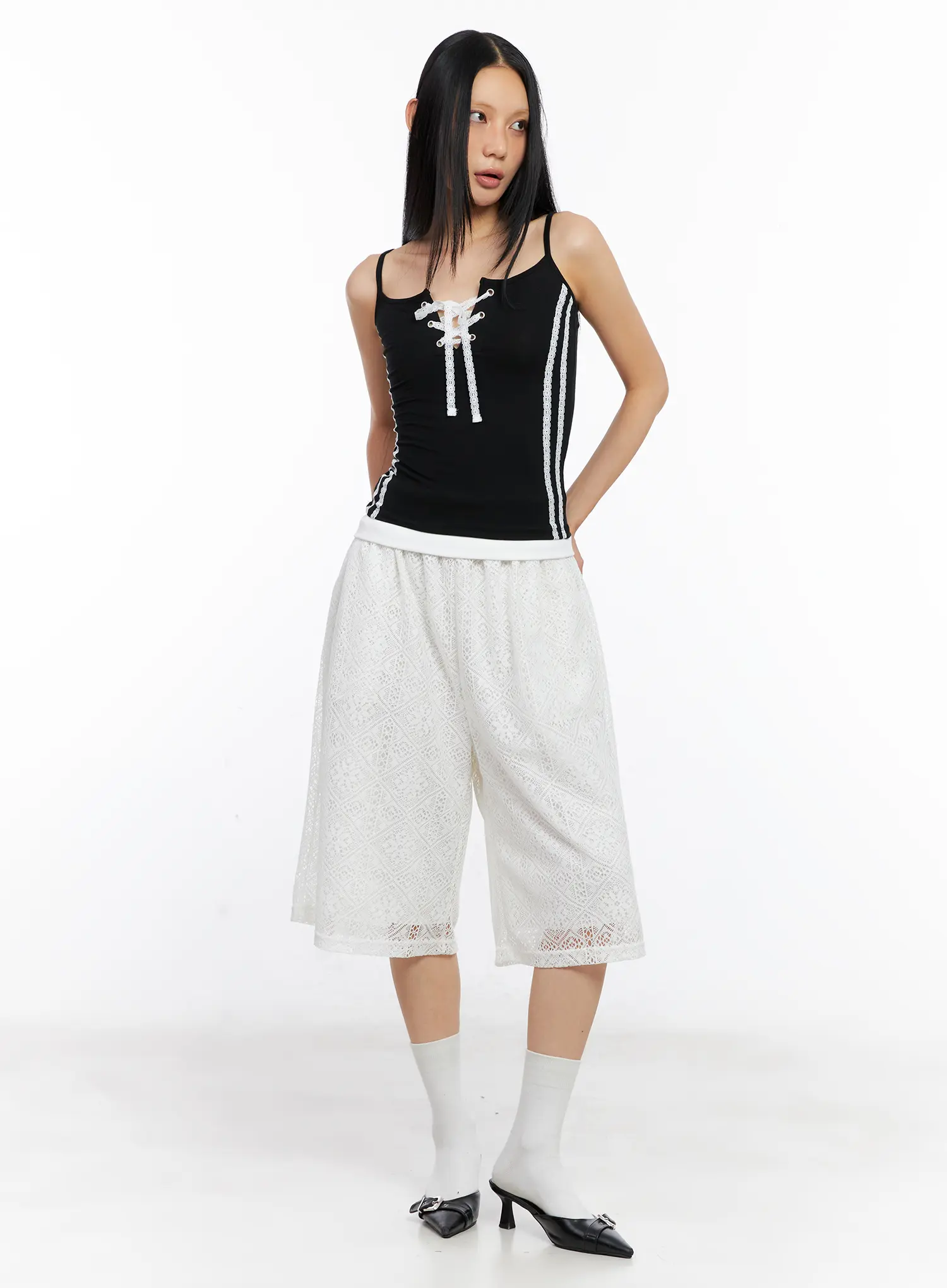 Lace Bermuda Shorts CL530 - Image 5