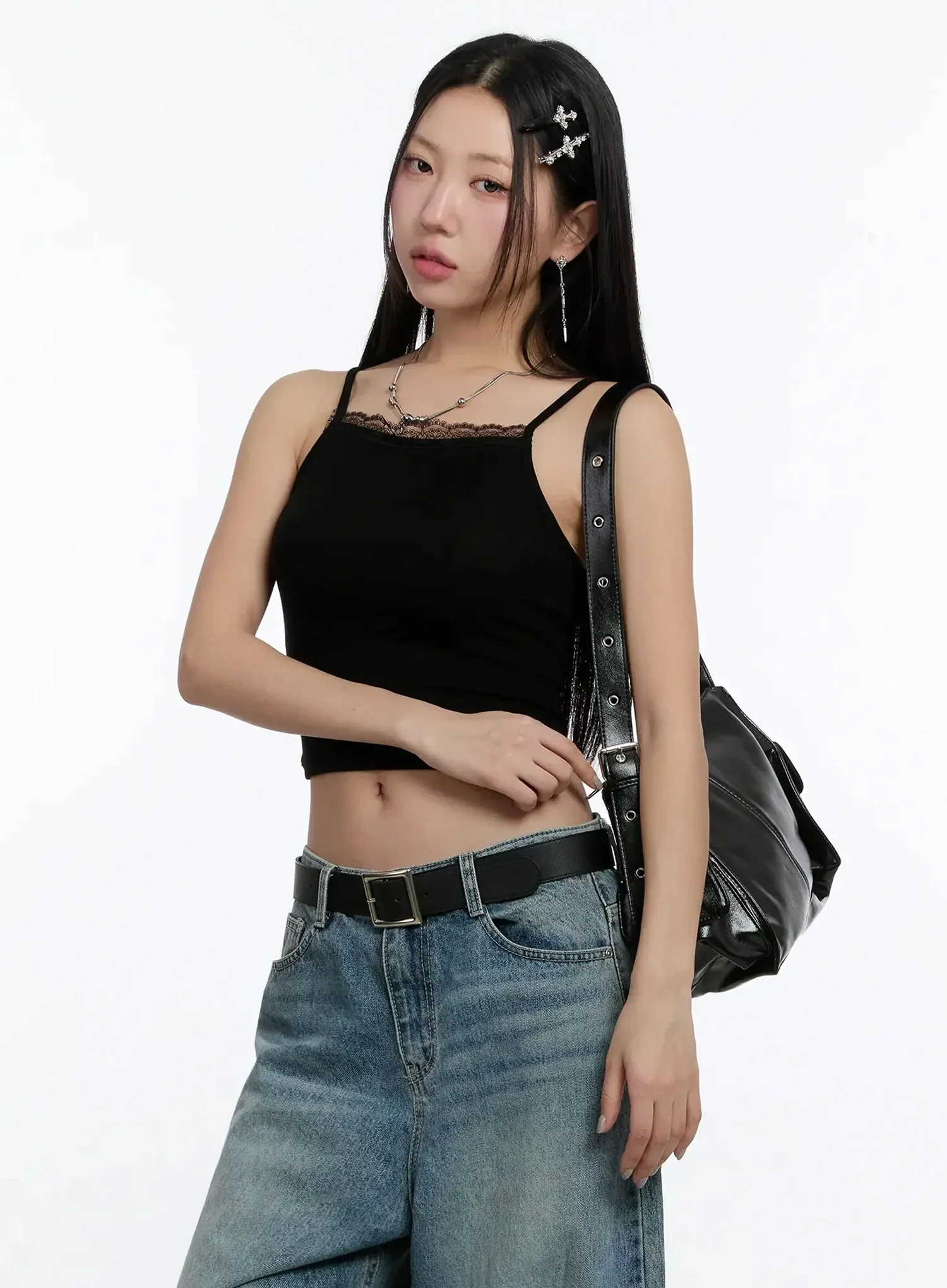 Lace Cropped Tank Top IM509