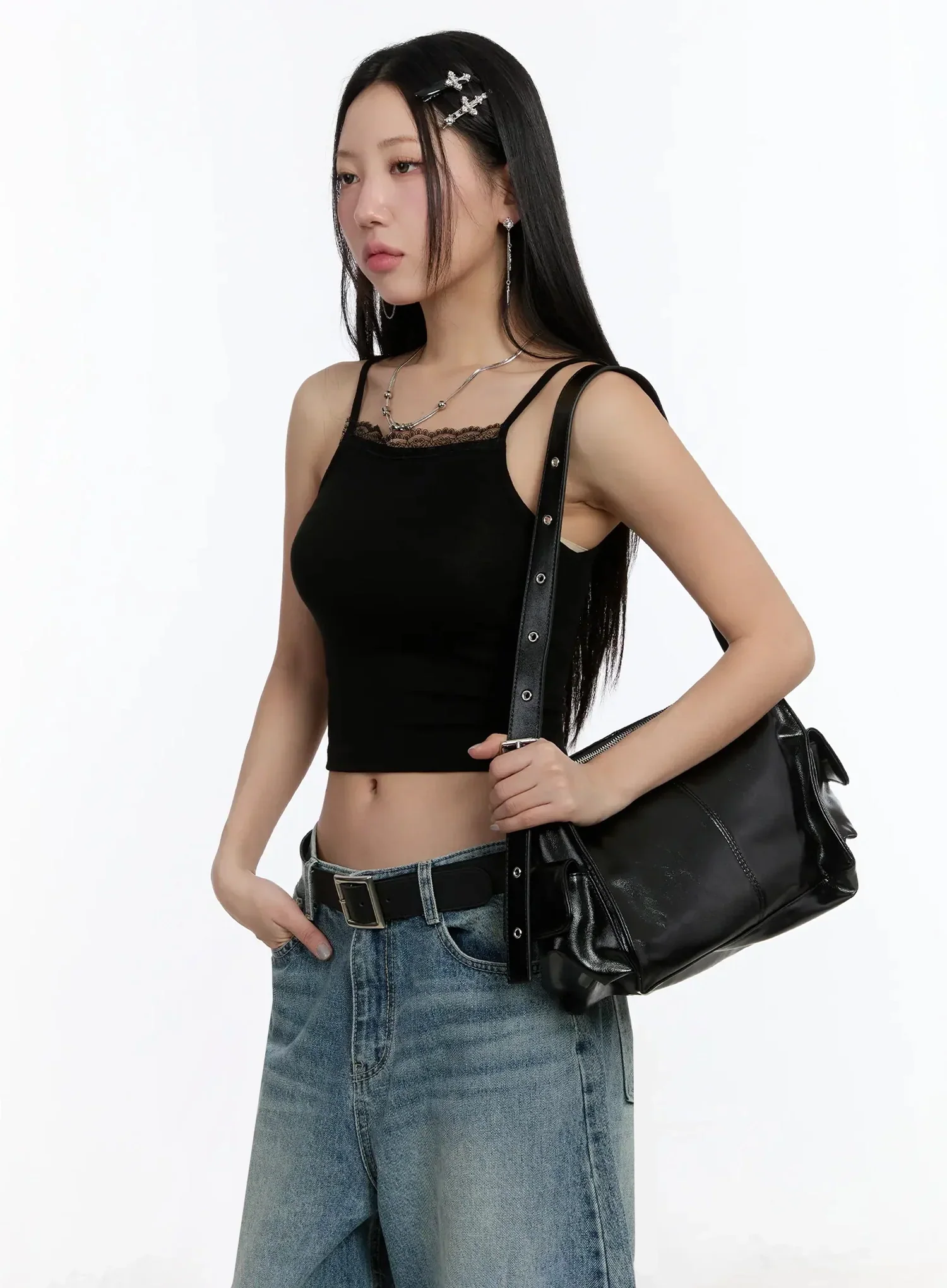 Lace Cropped Tank Top IM509 - Image 12