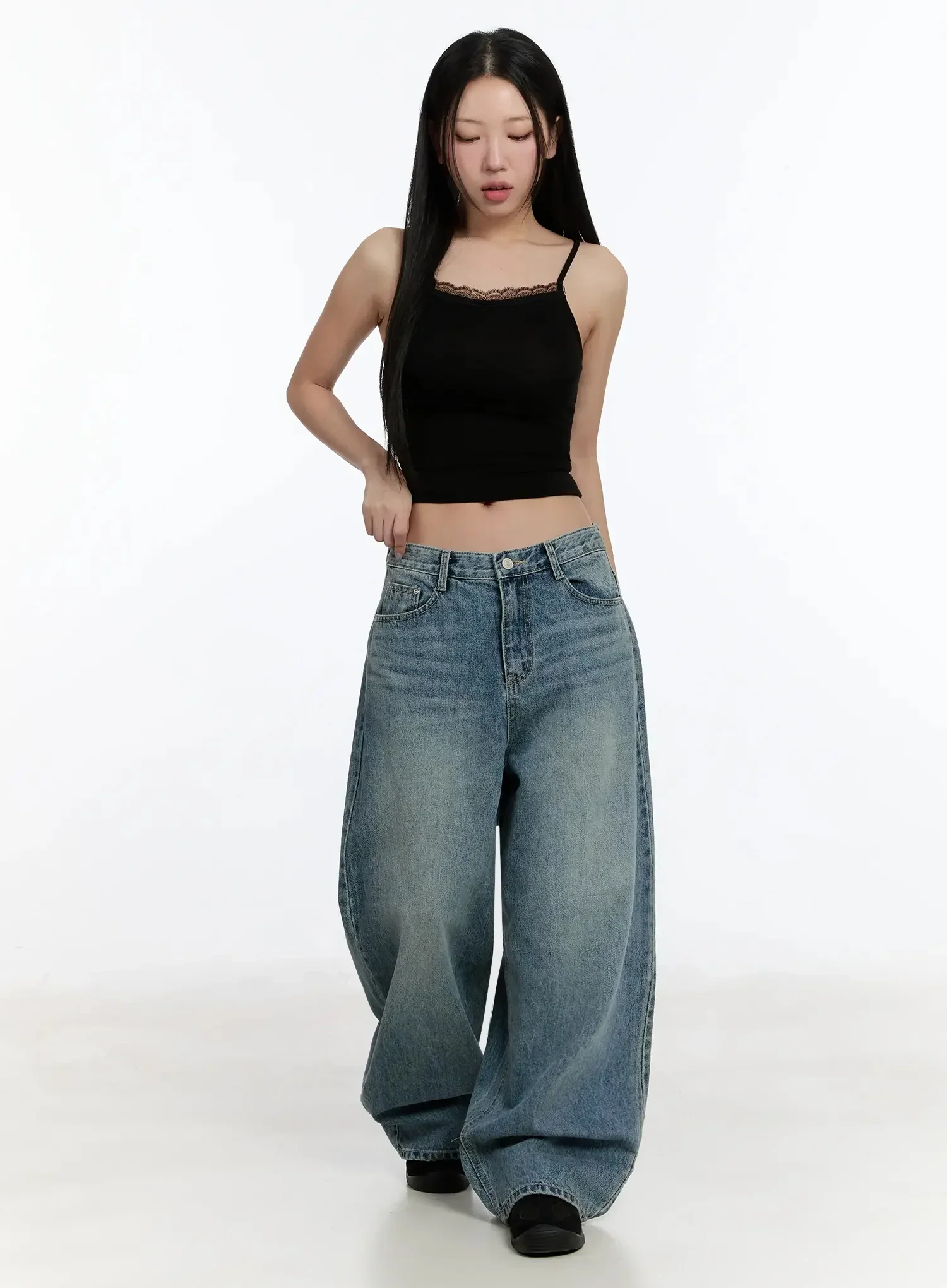 Lace Cropped Tank Top IM509 - Image 6