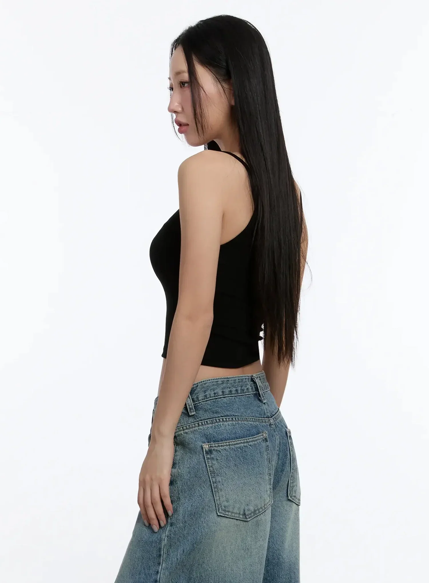Lace Cropped Tank Top IM509 - Image 9