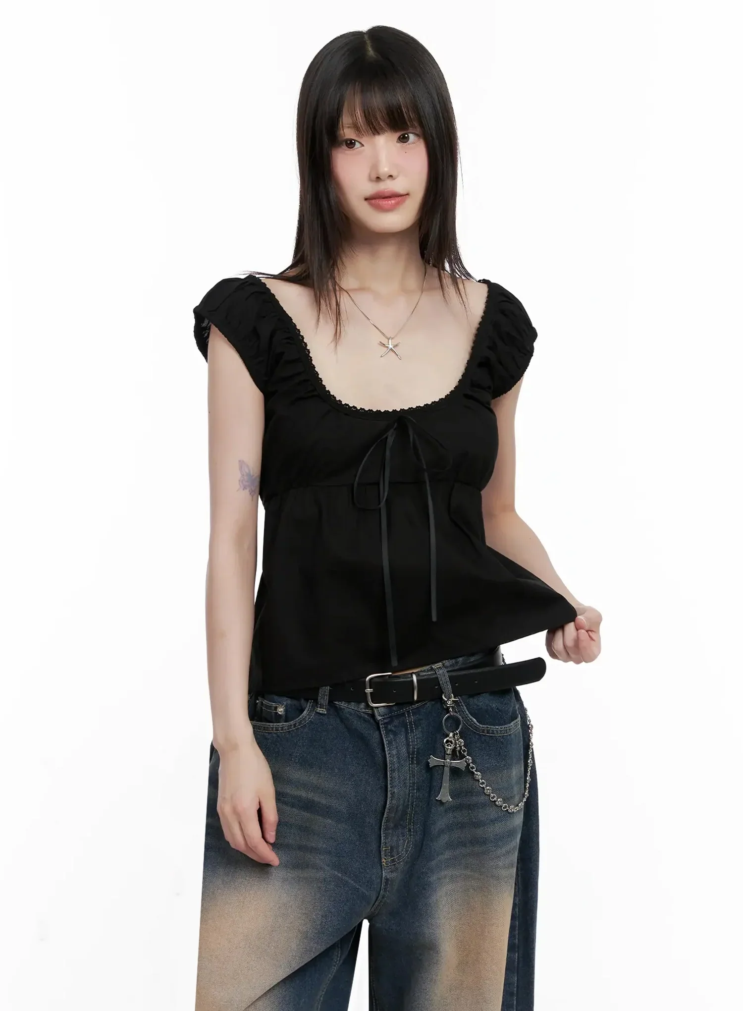 Lace Detail Blouse IL531 - Image 18