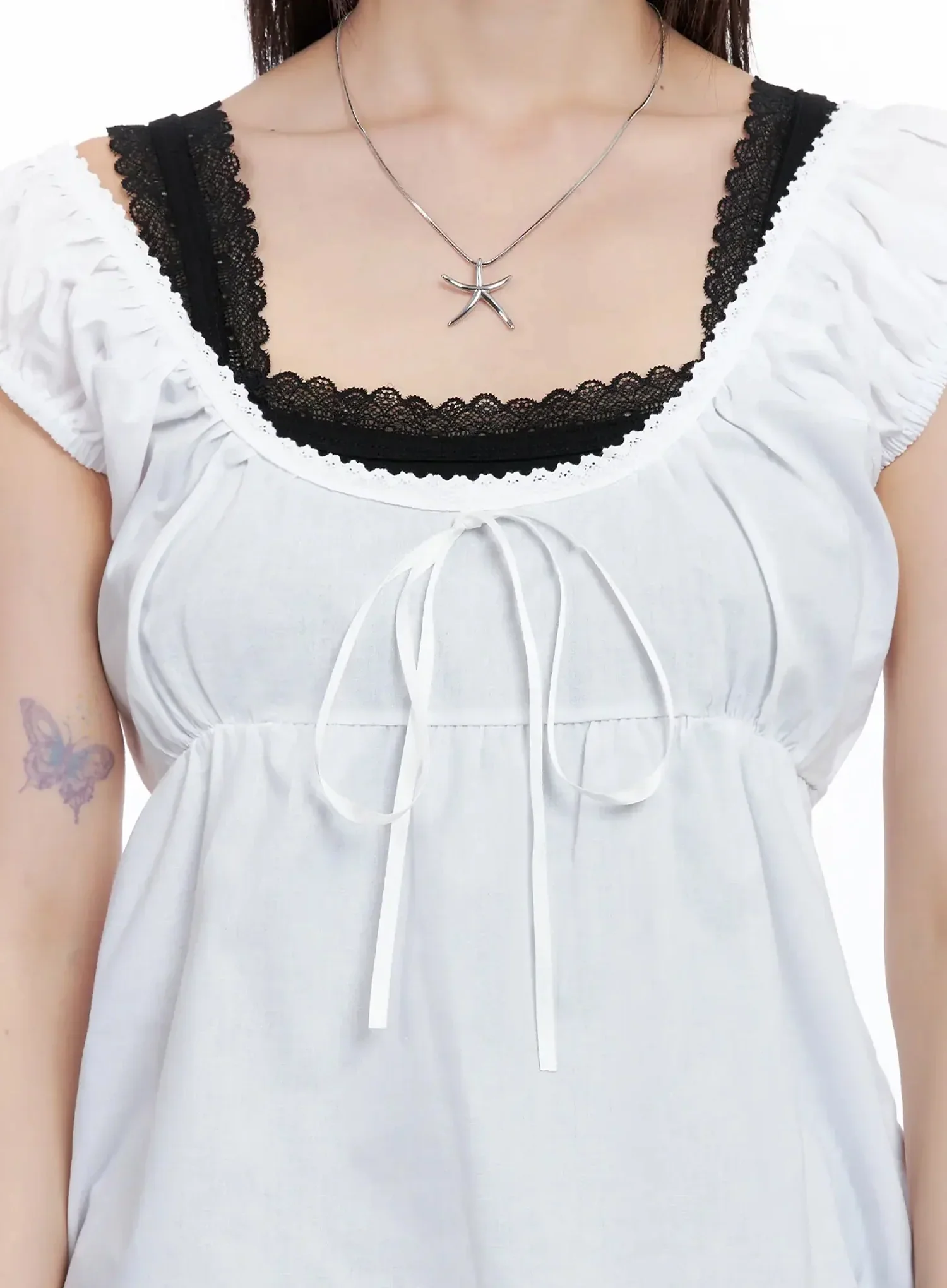 Lace Detail Blouse IL531 - Image 3