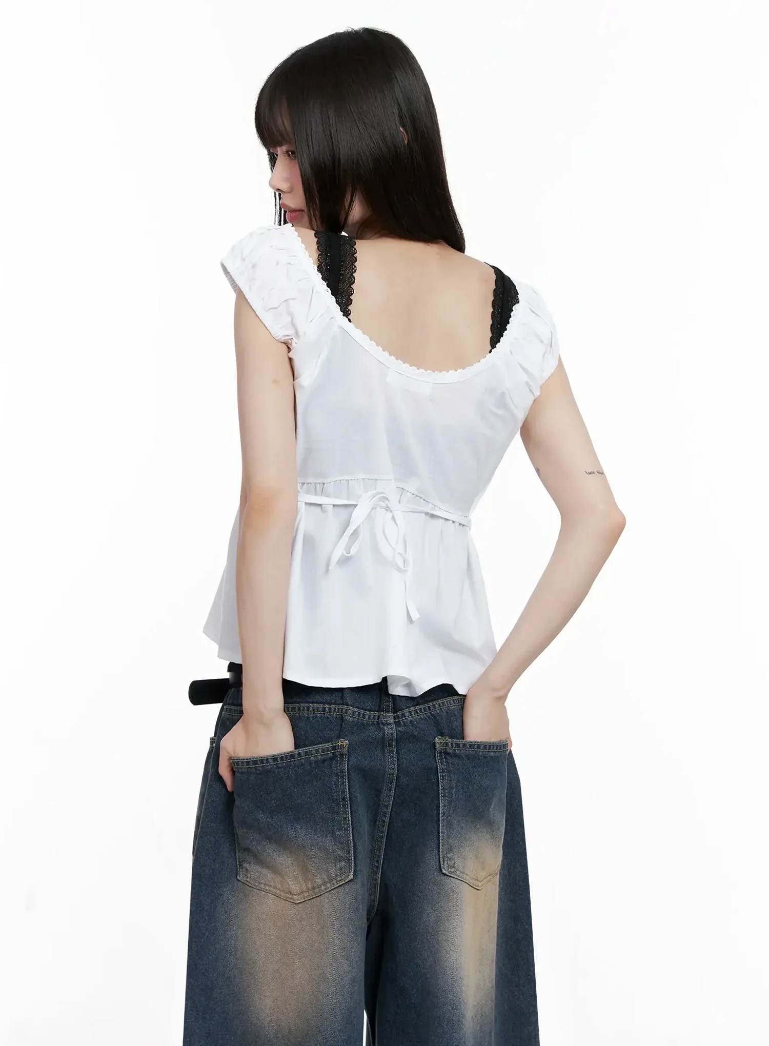 Lace Detail Blouse IL531 - Image 9