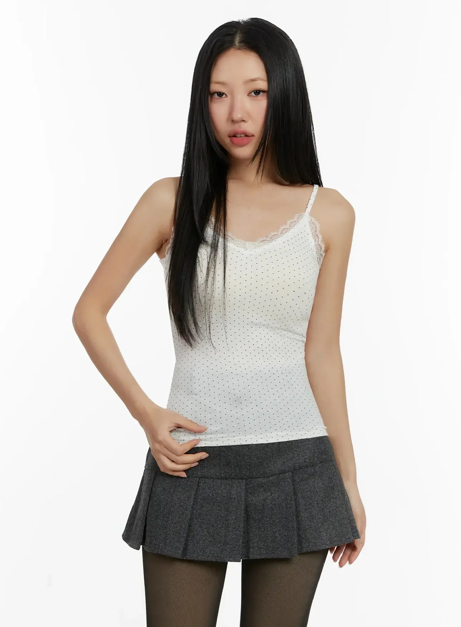 Lace Dot Tank Top ID525 - Image 5