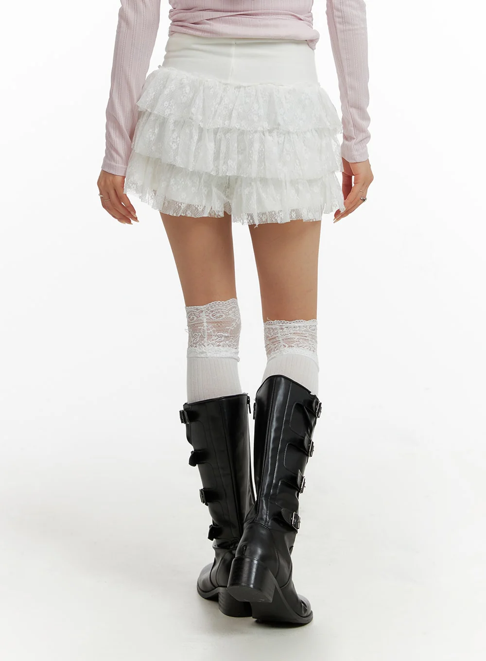 Lace Frill Layered Mini Skirt CF414 - Image 5