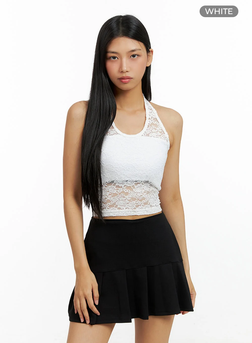 Lace Halter Crop Sleeveless Top IL419 - Image 10
