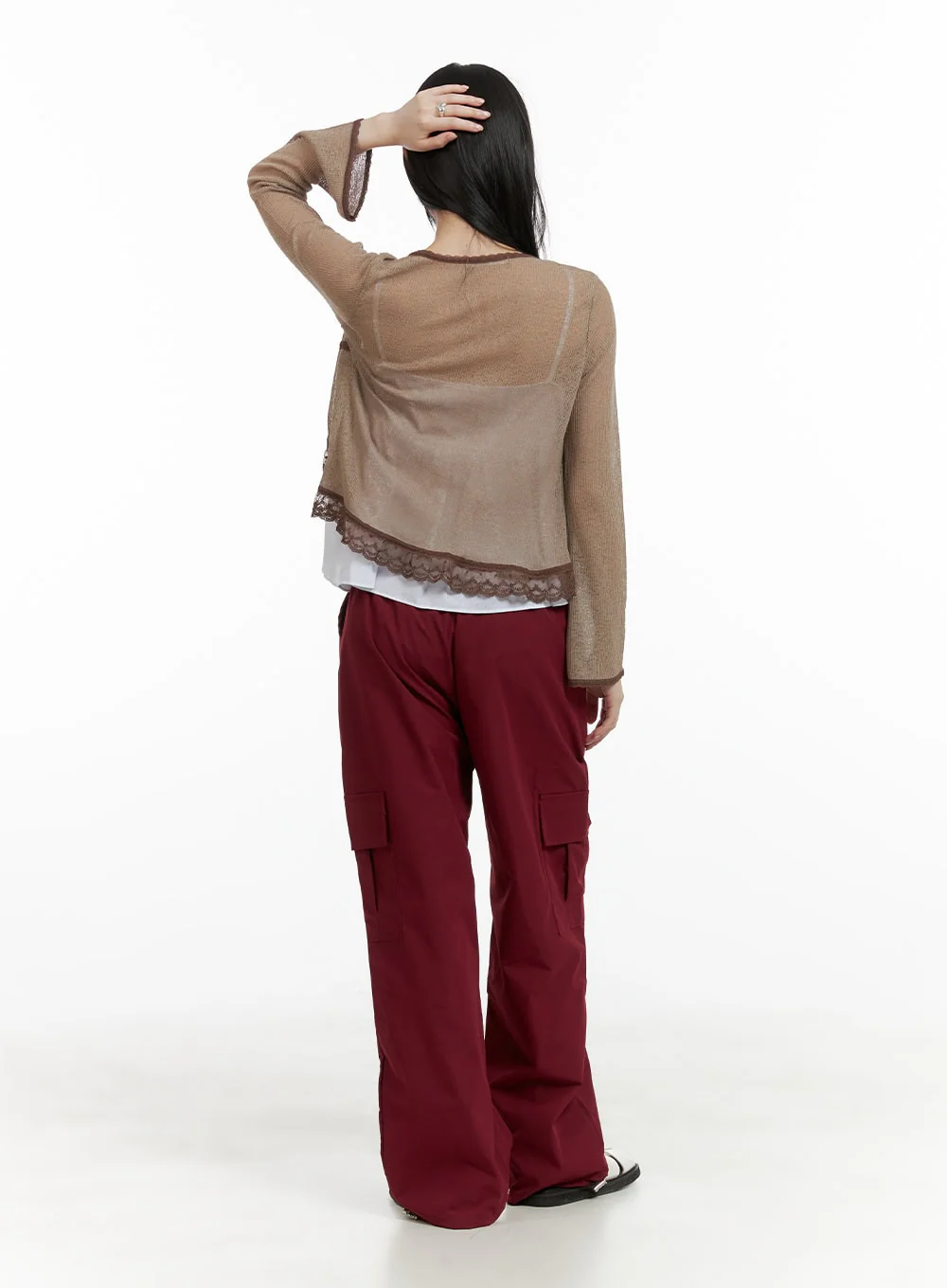 Lace Hem Cardigan CL412 - Image 5