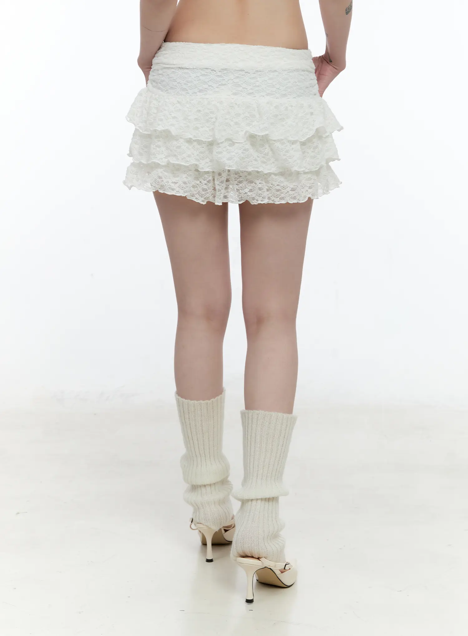 Lace Ruffle Mini Skirt CN517 - Image 6