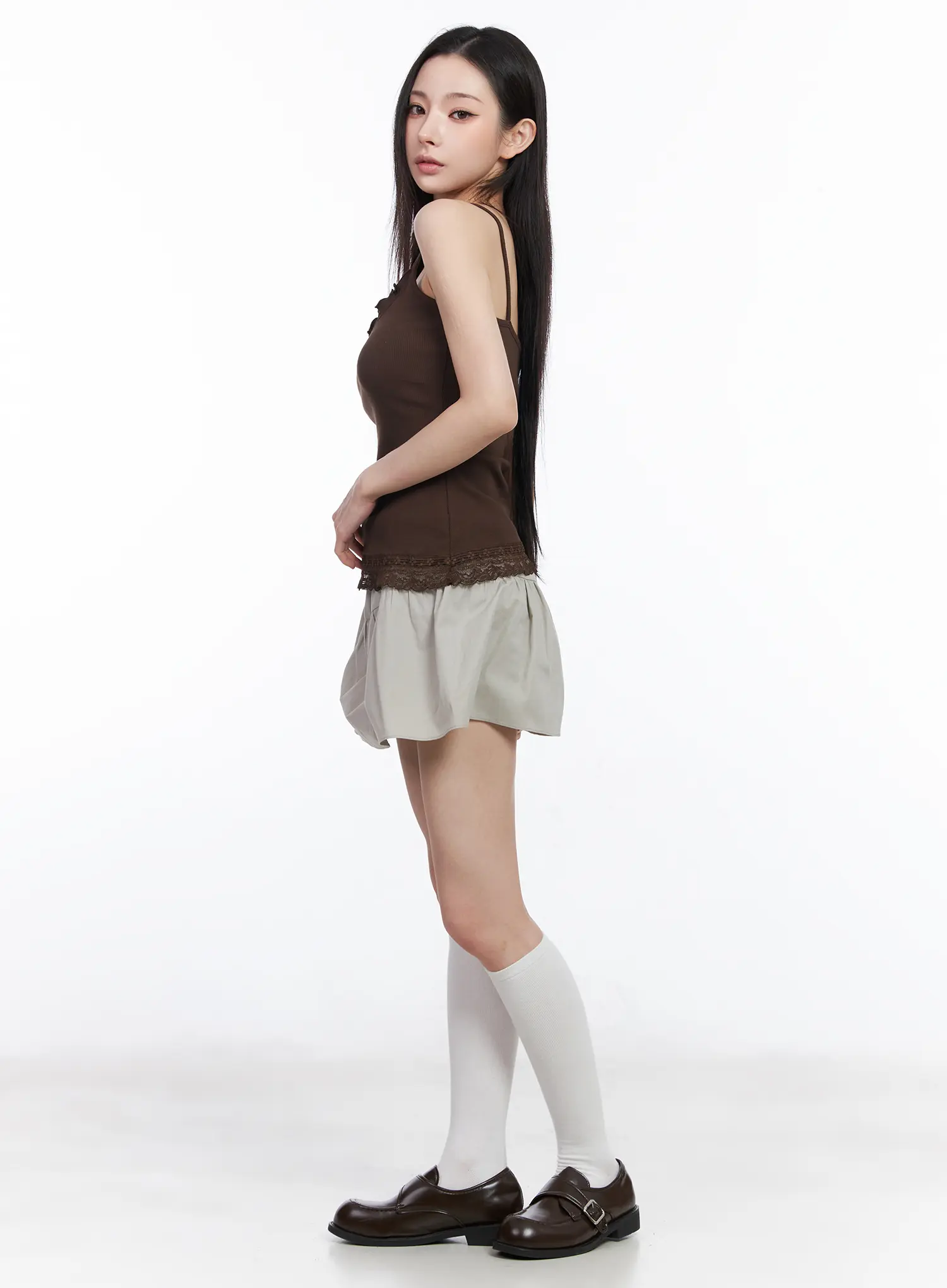 Lace Ruffle Trim V-Neck Tank CM518 - Image 4