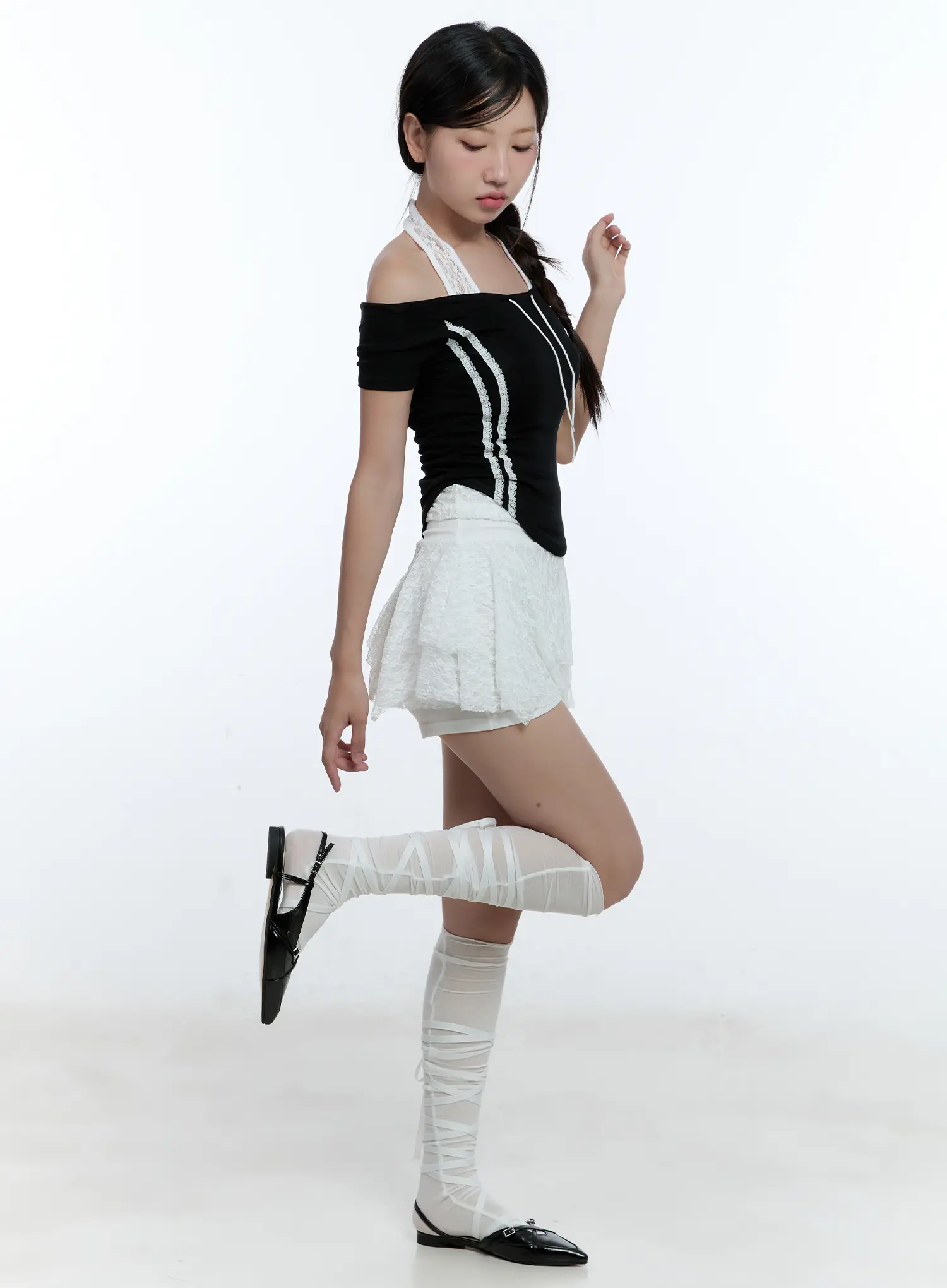Lace Ruffled Mini Skort CU527 - Image 2