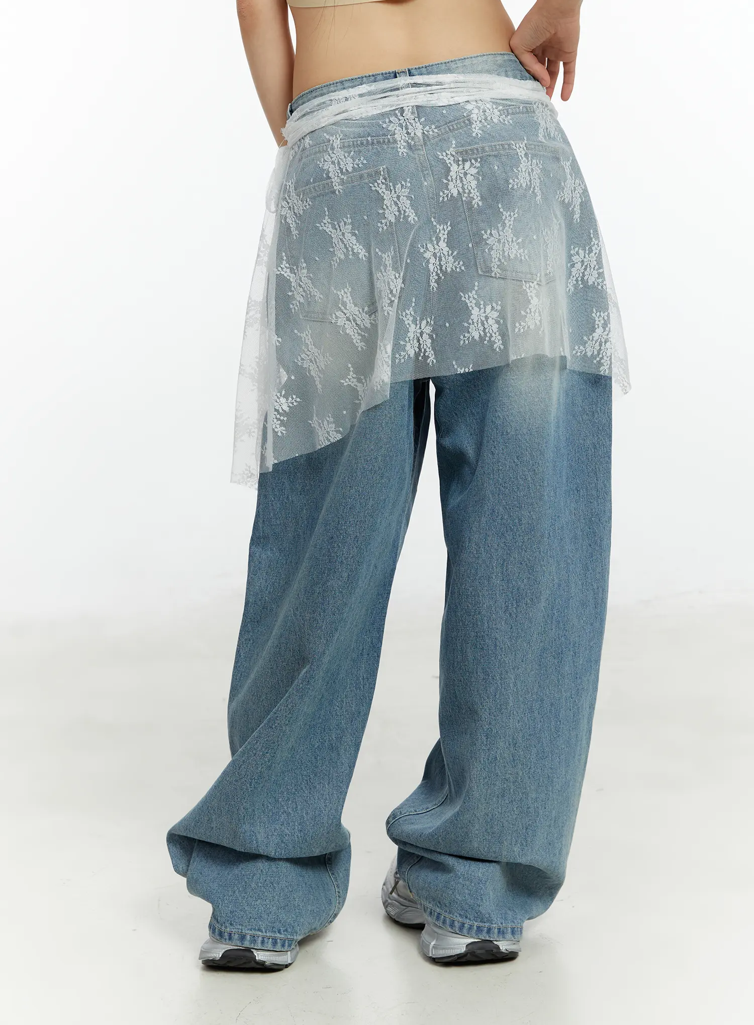 Lace Sheer Midi Wrap Skirt CF510 - Image 5