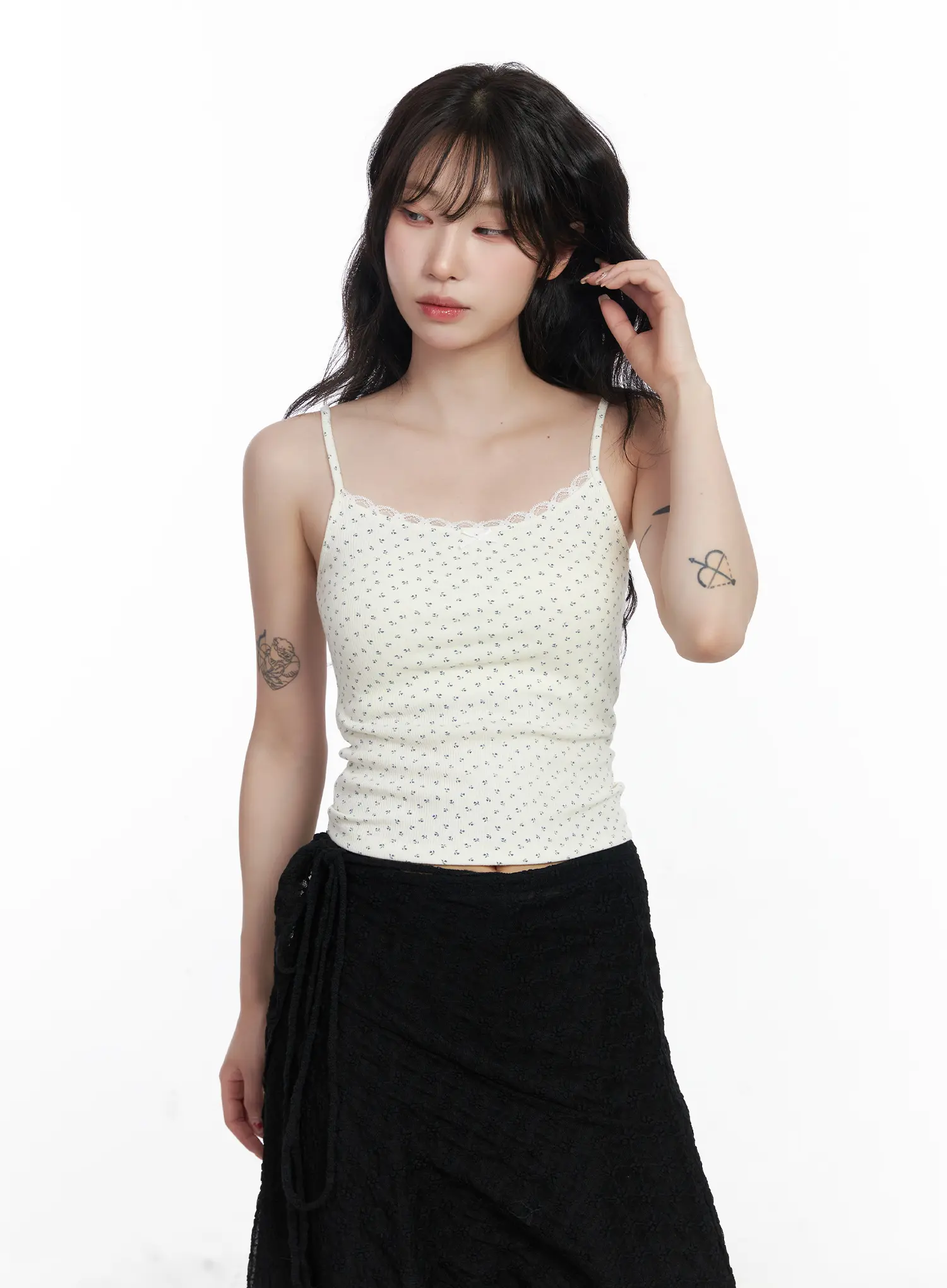 Lace Trim Cami Top CJ526 - Image 2