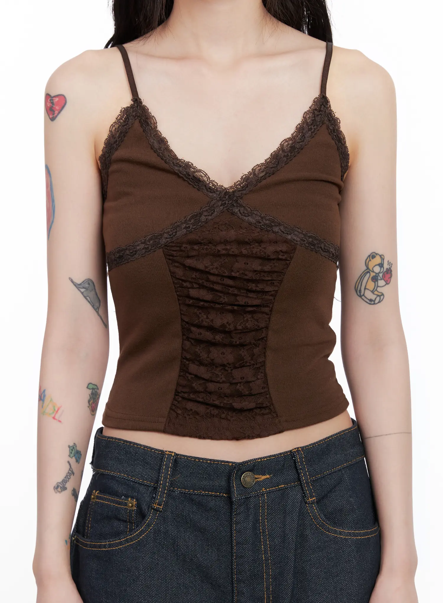 Lace Trim Cami Top CN513 - Image 7